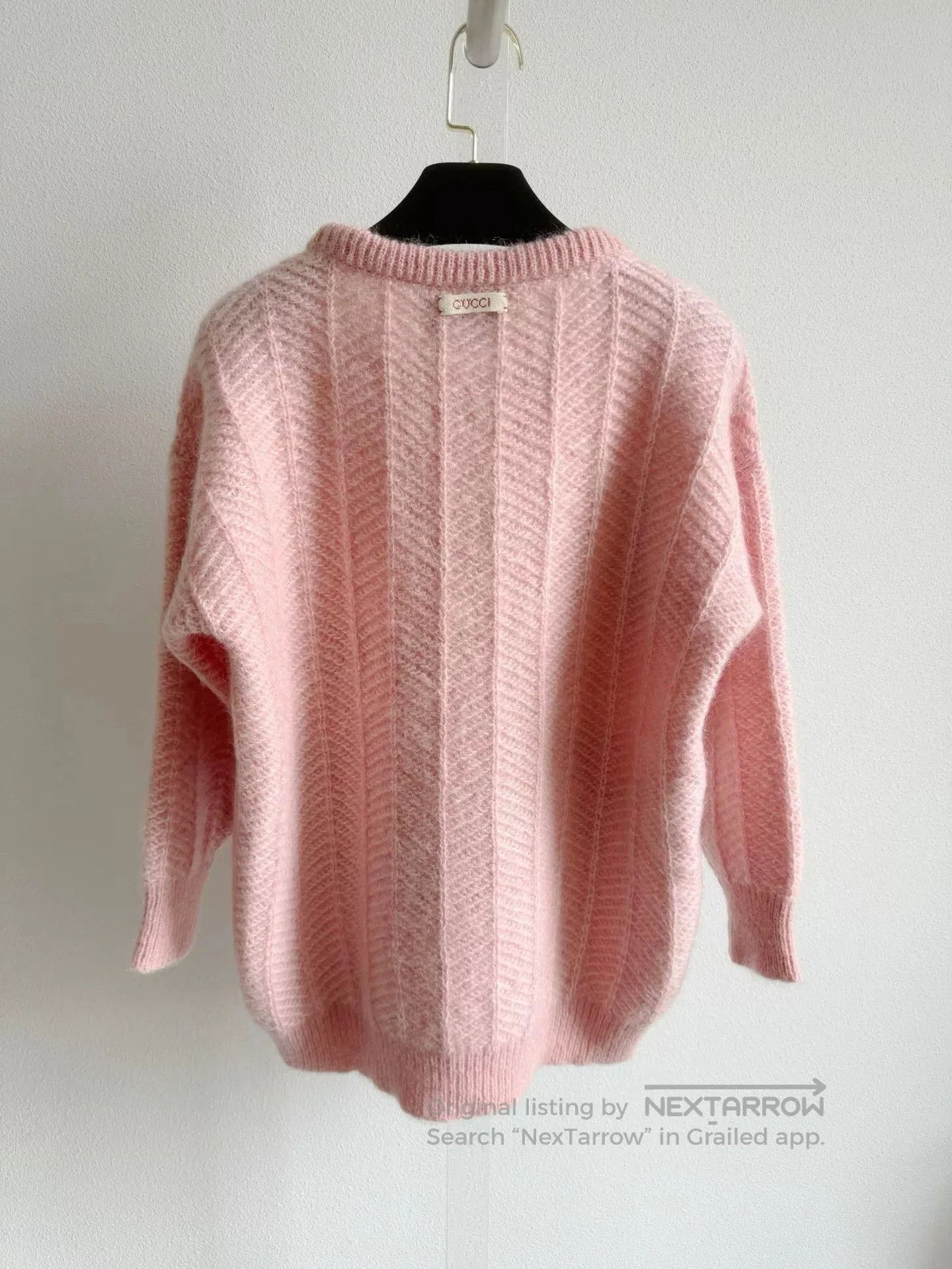 Gucci Gucci Pink Deer Embroidery Fringe Sweater XS. Size XS / US 0-2 / IT 36-38 - 3 Thumbnail