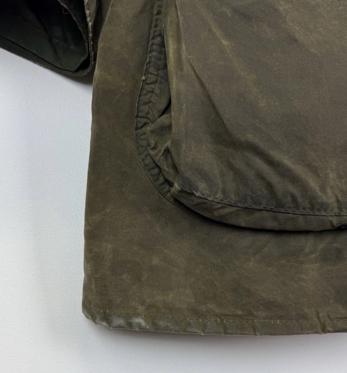 Barbour Barbour A200 Border Jacket Waxed Cotton Coat Green Full Zip Size US XL / EU 56 / 4 - 8 Thumbnail