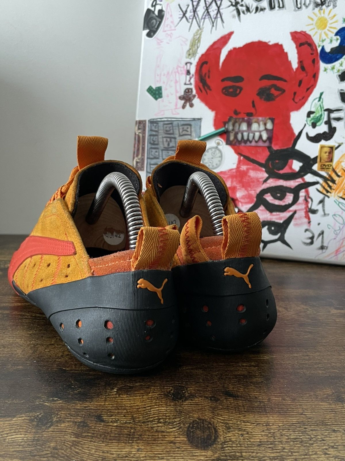 Puma Archive 00’s Puma Scrill Shoes Y2K Orange Japanese Style Size US 9 / IT 39 - 6 Thumbnail