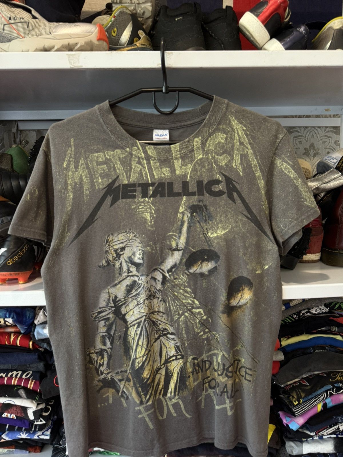 Metallica Metallica And Justice For All Vintage Rock Band Overprinted Size US S / EU 44-46 / 1 - 2 Thumbnail