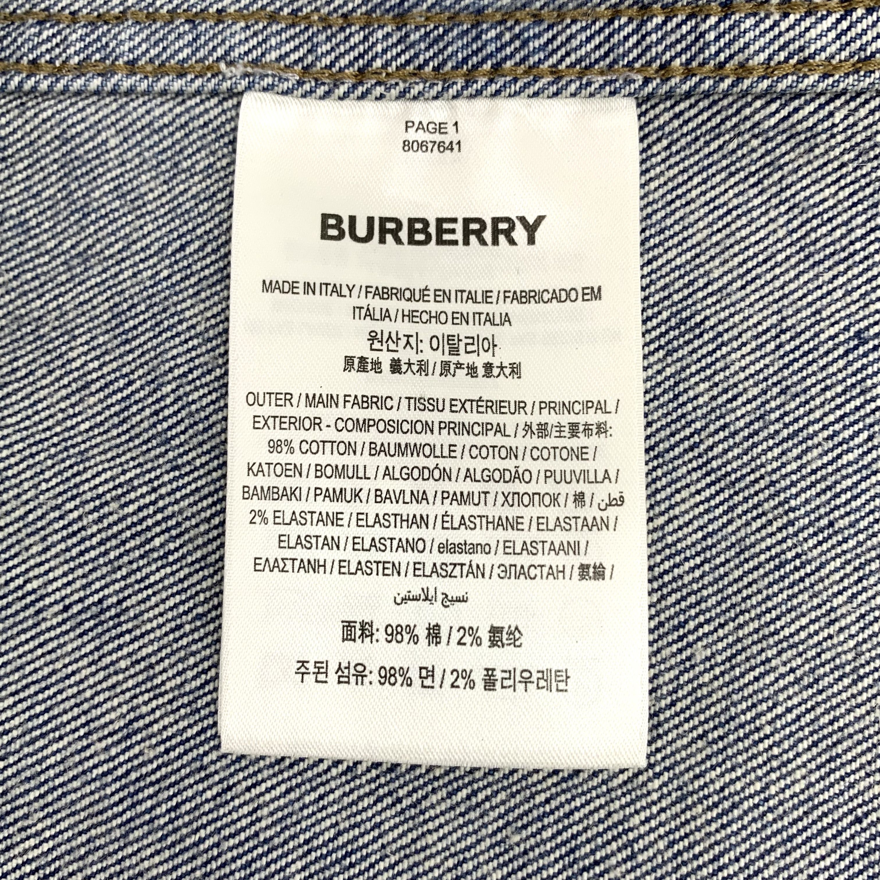 Burberry Burberry Polka Dot Denim Jacket Blue (L) Size L / US 10 / IT 46 - 6 Thumbnail