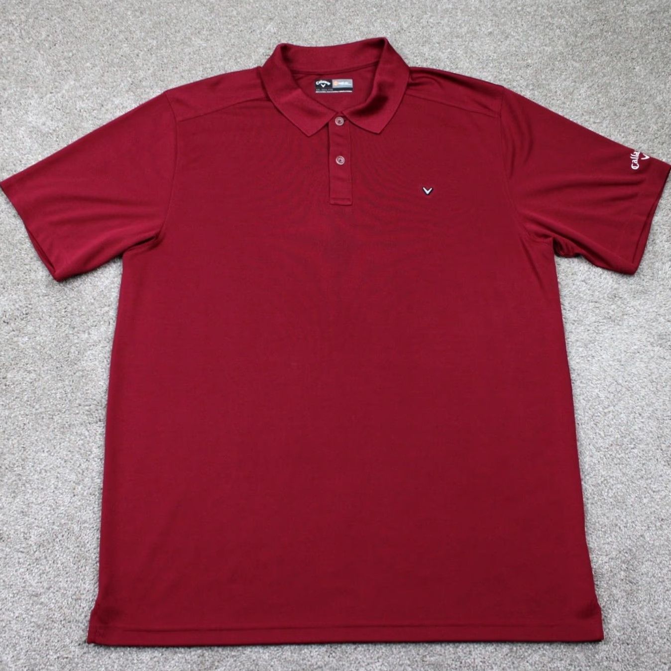 Callaway VINTAGE Callaway Opti-Dri Polo Shirt Adult XL Red Short Sleeve Golf Pullover Stretch Mens Polo Size US XL / EU 56 / 4 - 2 Thumbnail