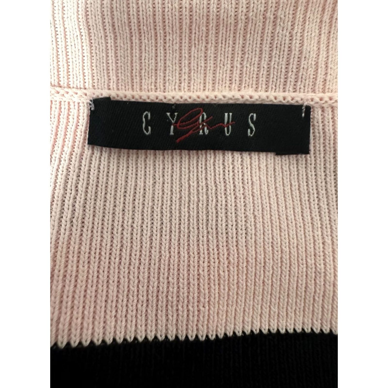 Brandblack VINTAGE Cyrus Pink and Black Striped Open Front Cardigan Sweater Women L Pink Striped Cardigan sweater with stripes and open front Mens? Size L / US 10 / IT 46 - 5 Thumbnail
