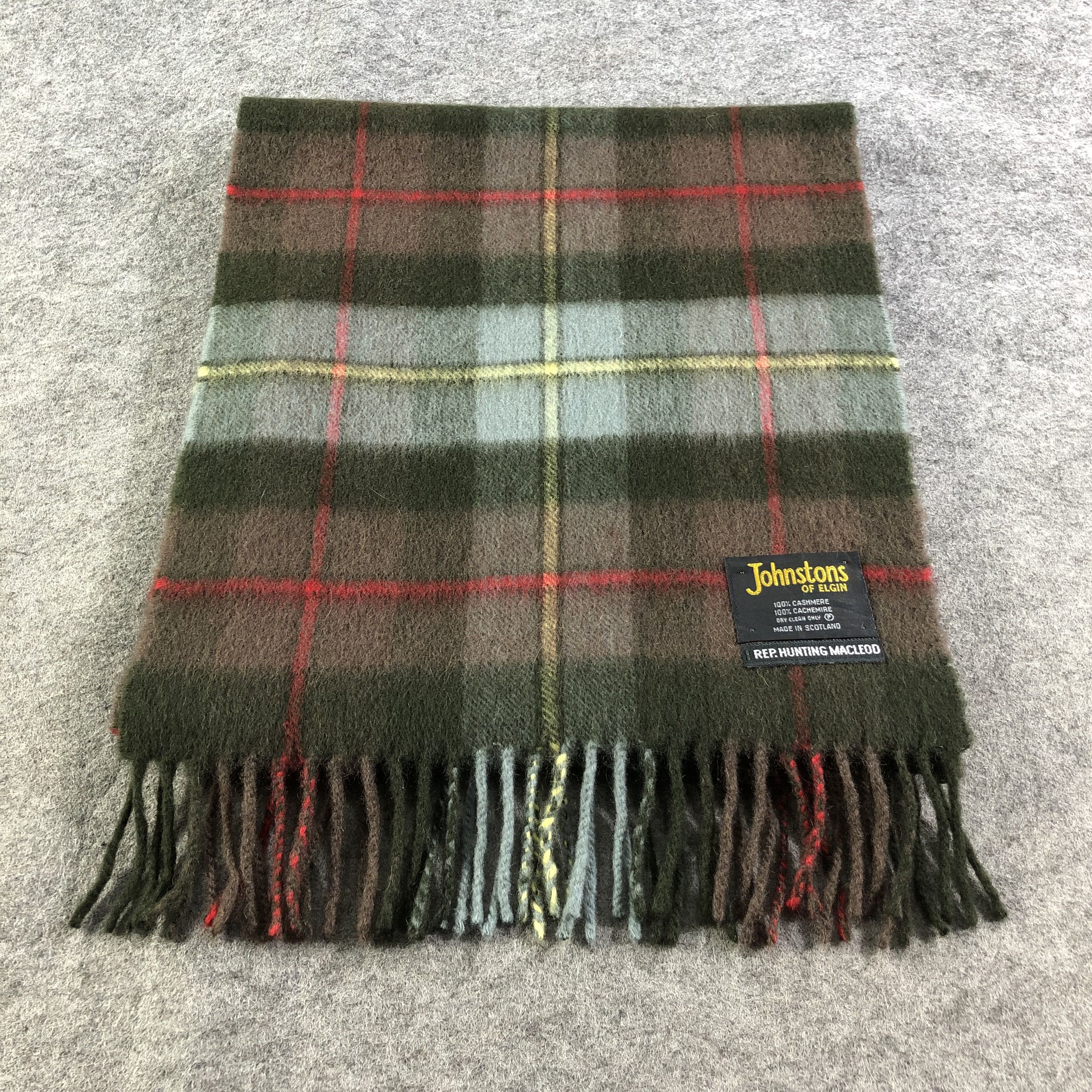 Johnstons Of Elgin Johnstons of Elgin Tartan Cashmere Scarf Muffler V1365 Size ONE SIZE - 2 Thumbnail