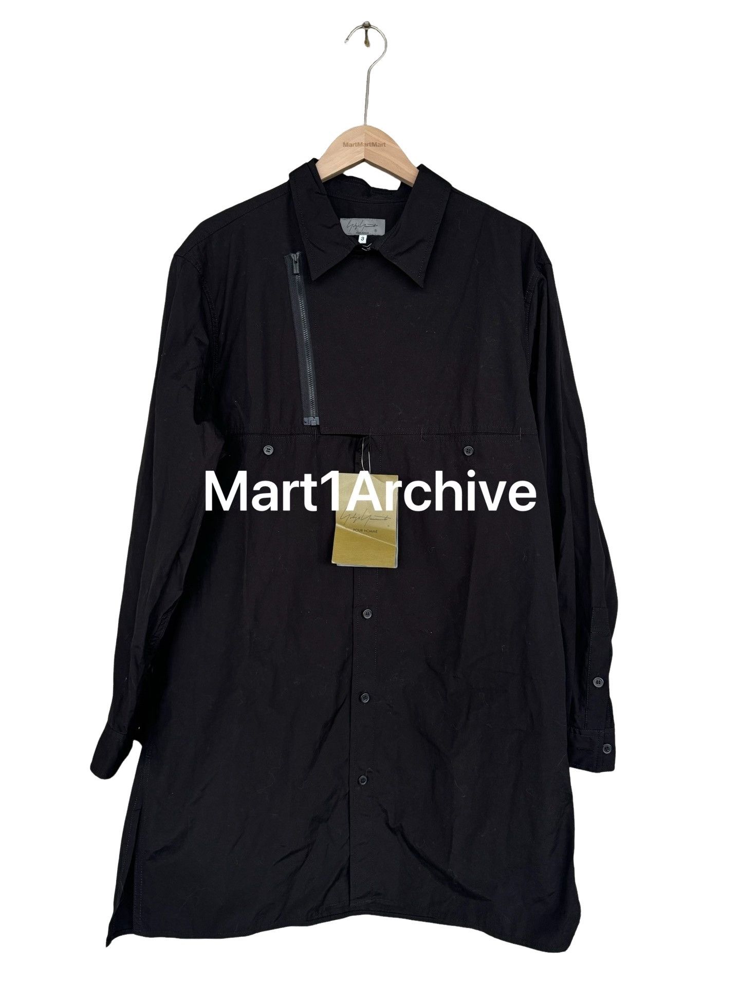 Yohji Yamamoto Yohji Yamamoto Pour Homme Zip Cotton Shirt Size 3 Size US L / EU 52-54 / 3 - 1 Thumbnail