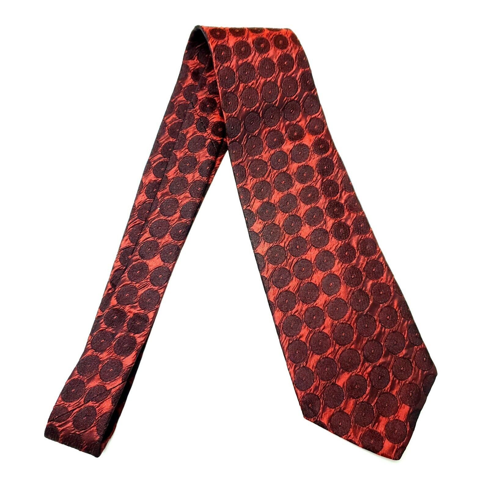 Robert Talbott Robert Talbott Studio Silk Tie Woven Red Geometric Short Wid Size ONE SIZE - 6 Thumbnail