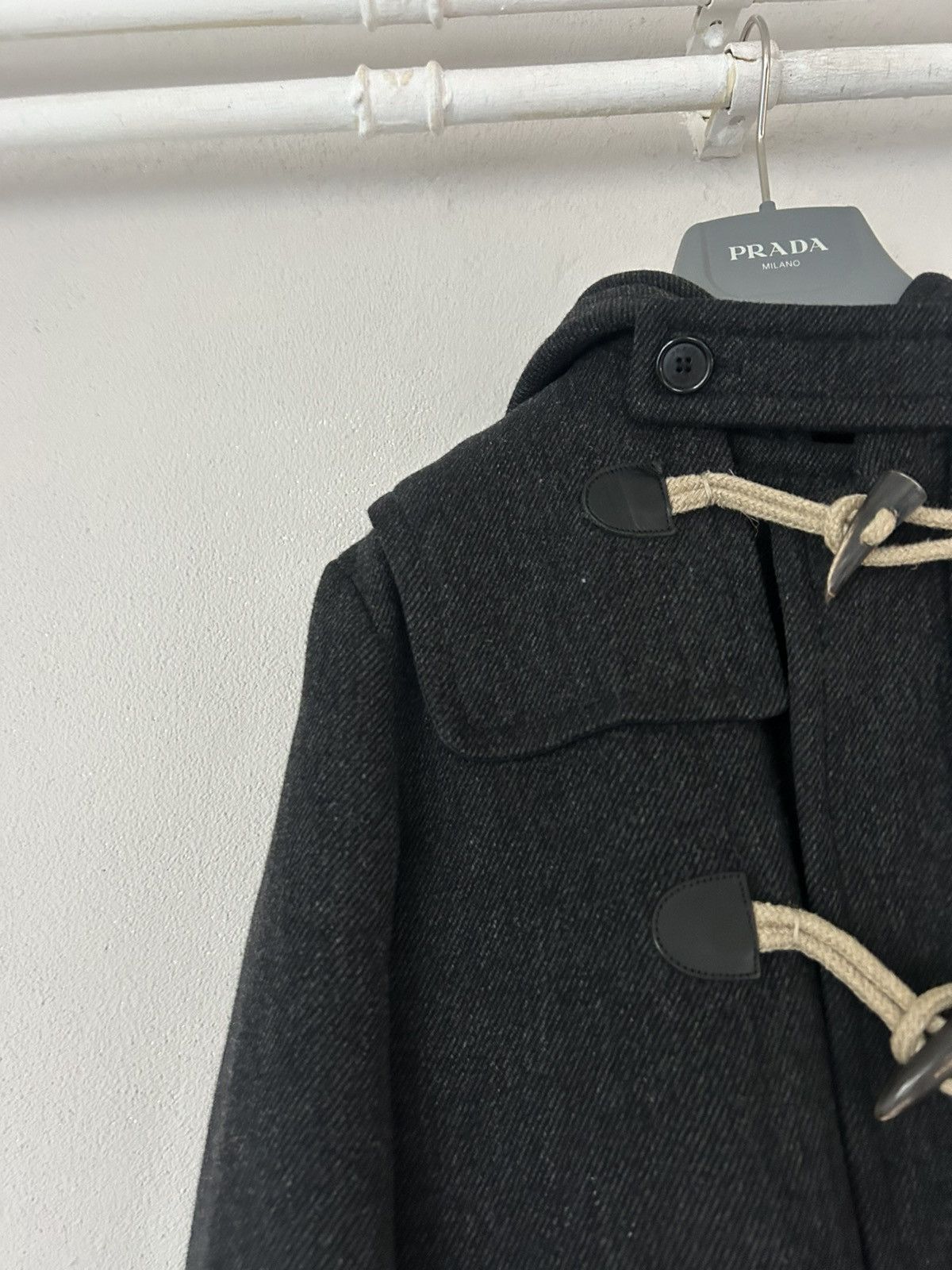 Prada Prada Wool Duffle Coat with Hood and Rope Toggle Details Size US M / EU 48-50 / 2 - 3 Thumbnail