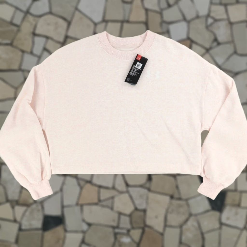 Under Armour Under Armour Crop Crew Neck Fleece Heather Sweatshirt Pink Women's M Size M / US 6-8 / IT 42-44 - 1 Thumbnail