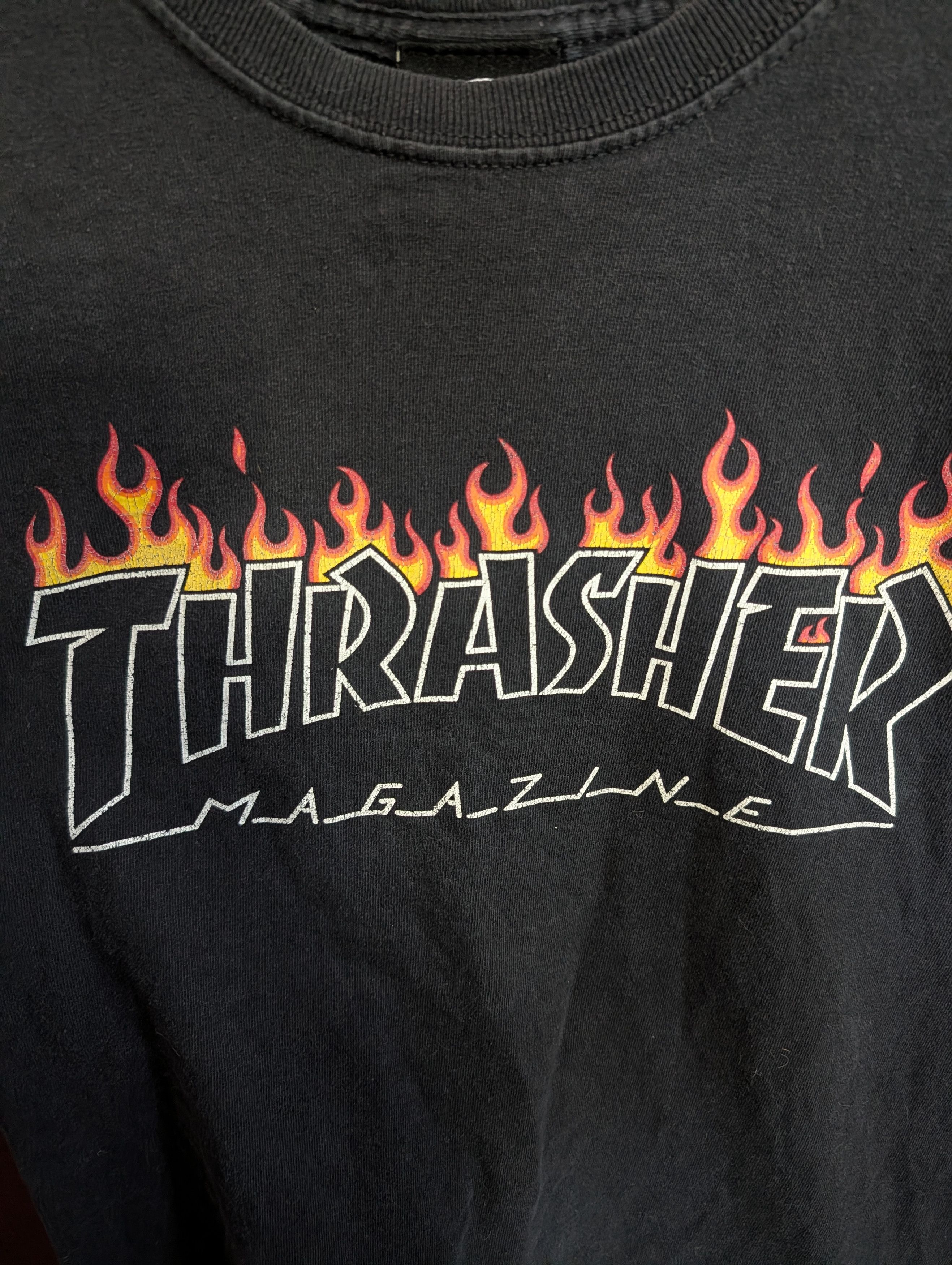 Thrasher Official logo print graphic black t-shirt medium Size US M / EU 48-50 / 2 - 3 Thumbnail