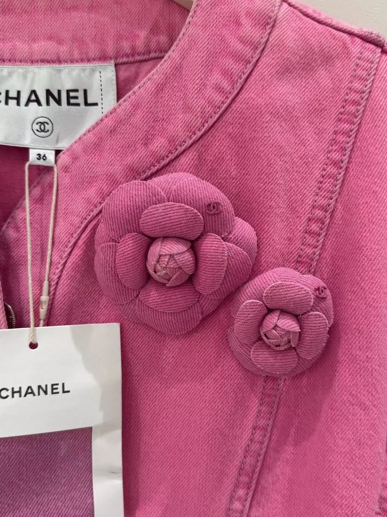 Chanel Chanel Pink denim jacket Size XS / US 0-2 / IT 36-38 - 3 Thumbnail