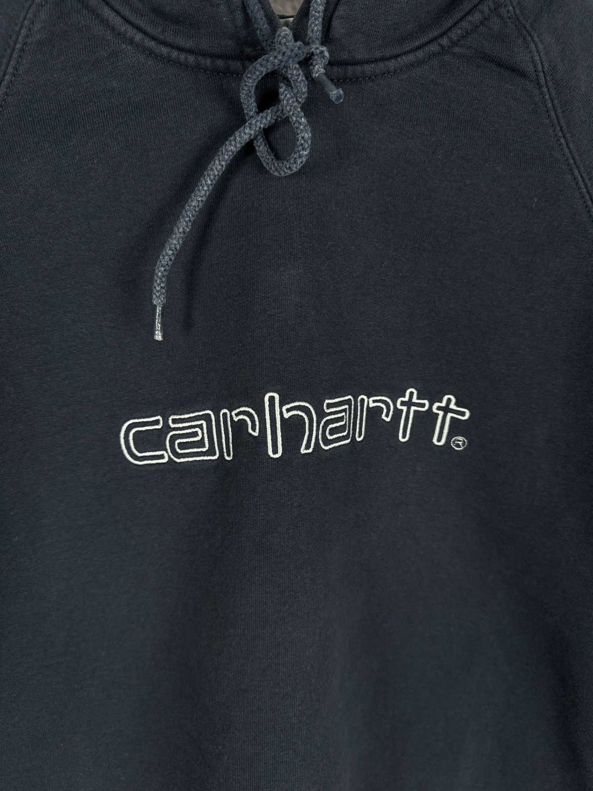 Carhartt × Vintage Carhartt vintage big embroidered logo blue hoodie Size L / US 10 / IT 46 - 6 Thumbnail