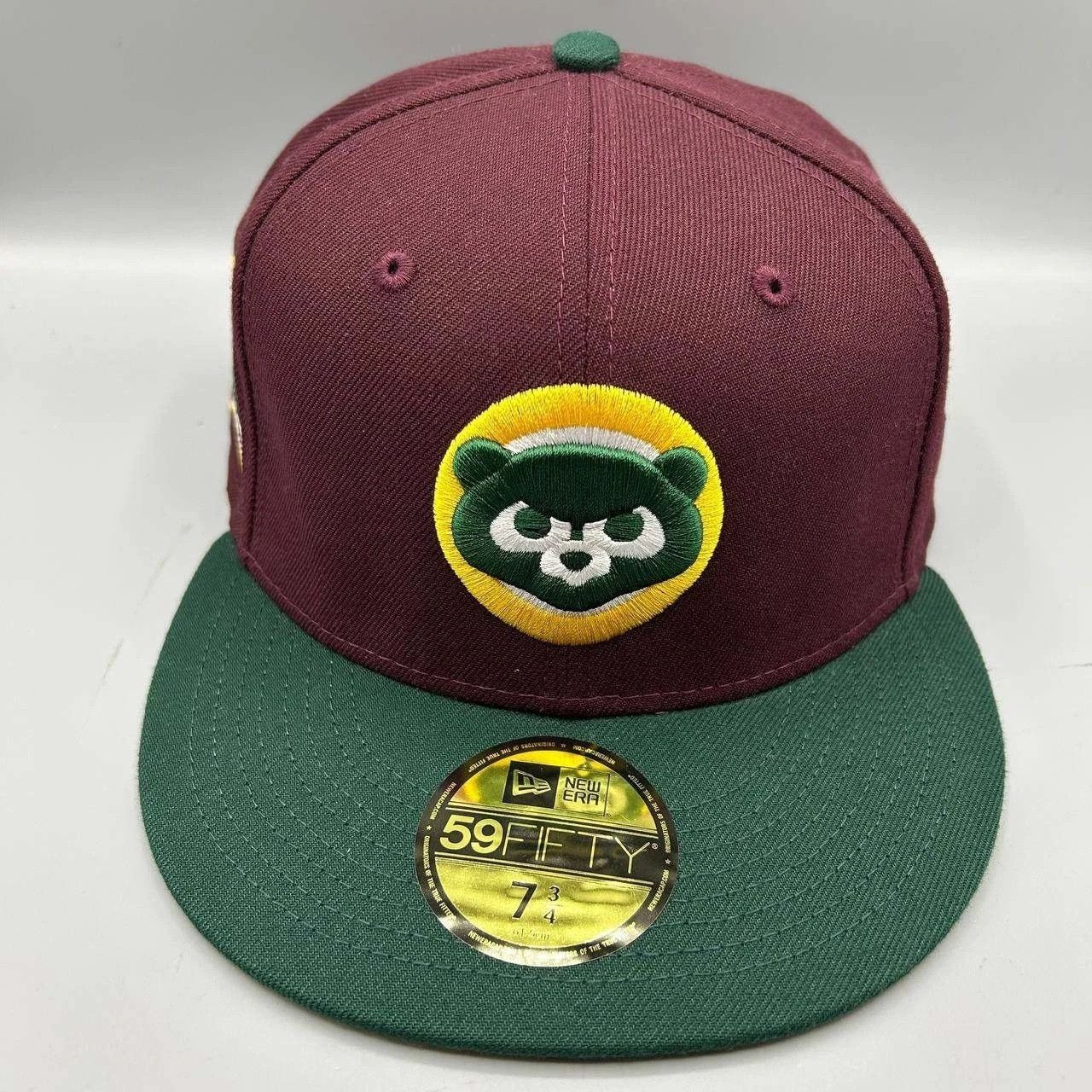 New Era Chicago Cubs Hat Men 7 3/4 Red Green MLB Fitted Cap New Size ONE SIZE - 1 Thumbnail