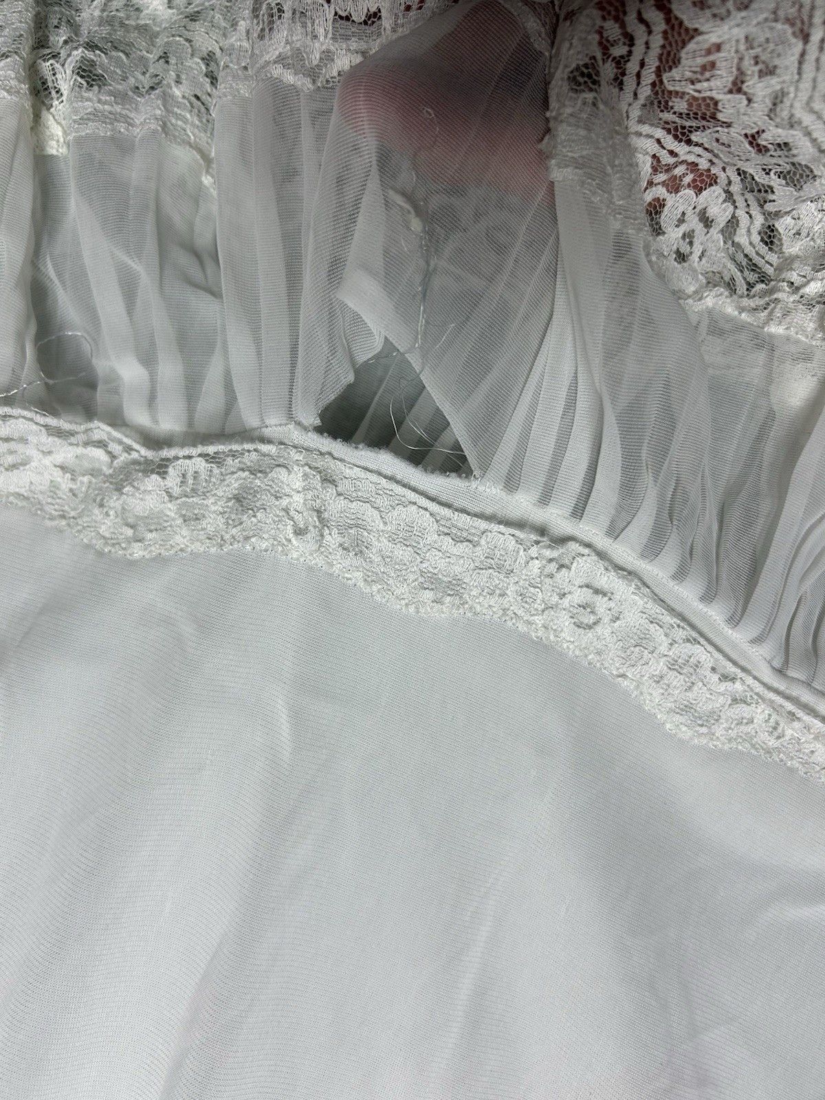 Vintage Vtg 50s nylon slip skirt Movie Star lace lingerie womens med Size 26" / US 2 / IT 38 - 3 Thumbnail