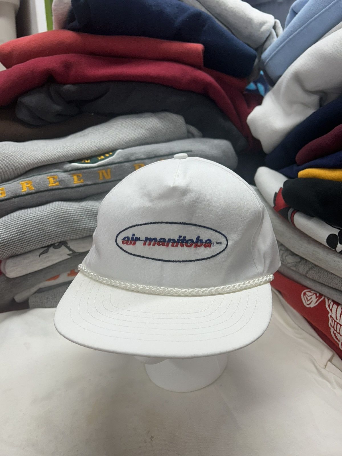 Vintage Crazy Vintage 90s White Skater Grunge Trucker Snapback Hat Size ONE SIZE - 1 Thumbnail