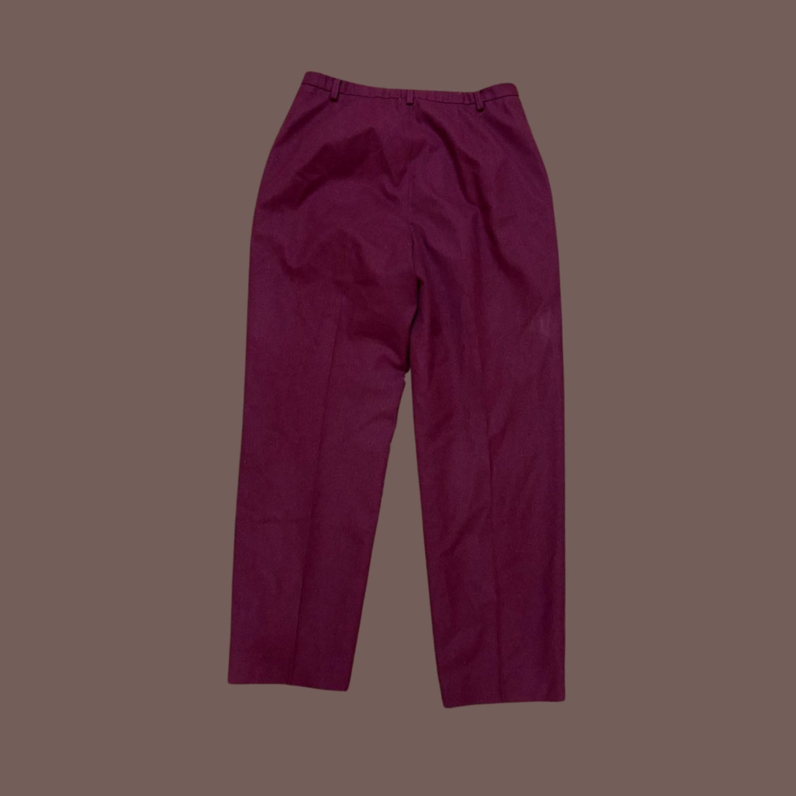 Pendleton VTG Pendleton Burgundy 100% Virgin Wool Trousers Sz 14 Size 36" / US 14 / IT 50 - 4 Thumbnail