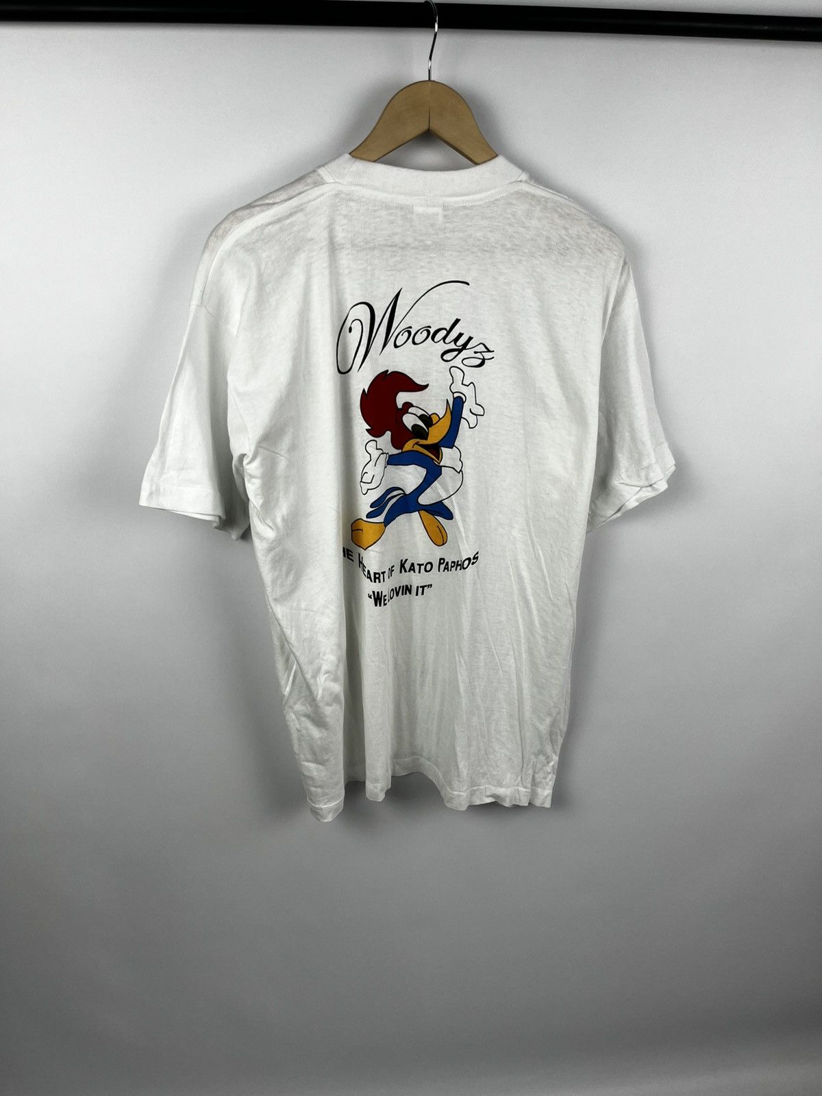 Disney Vintage Woody Woodpecker Shirt Mens XL Black 90s Size US M / EU 48-50 / 2 - 6 Thumbnail