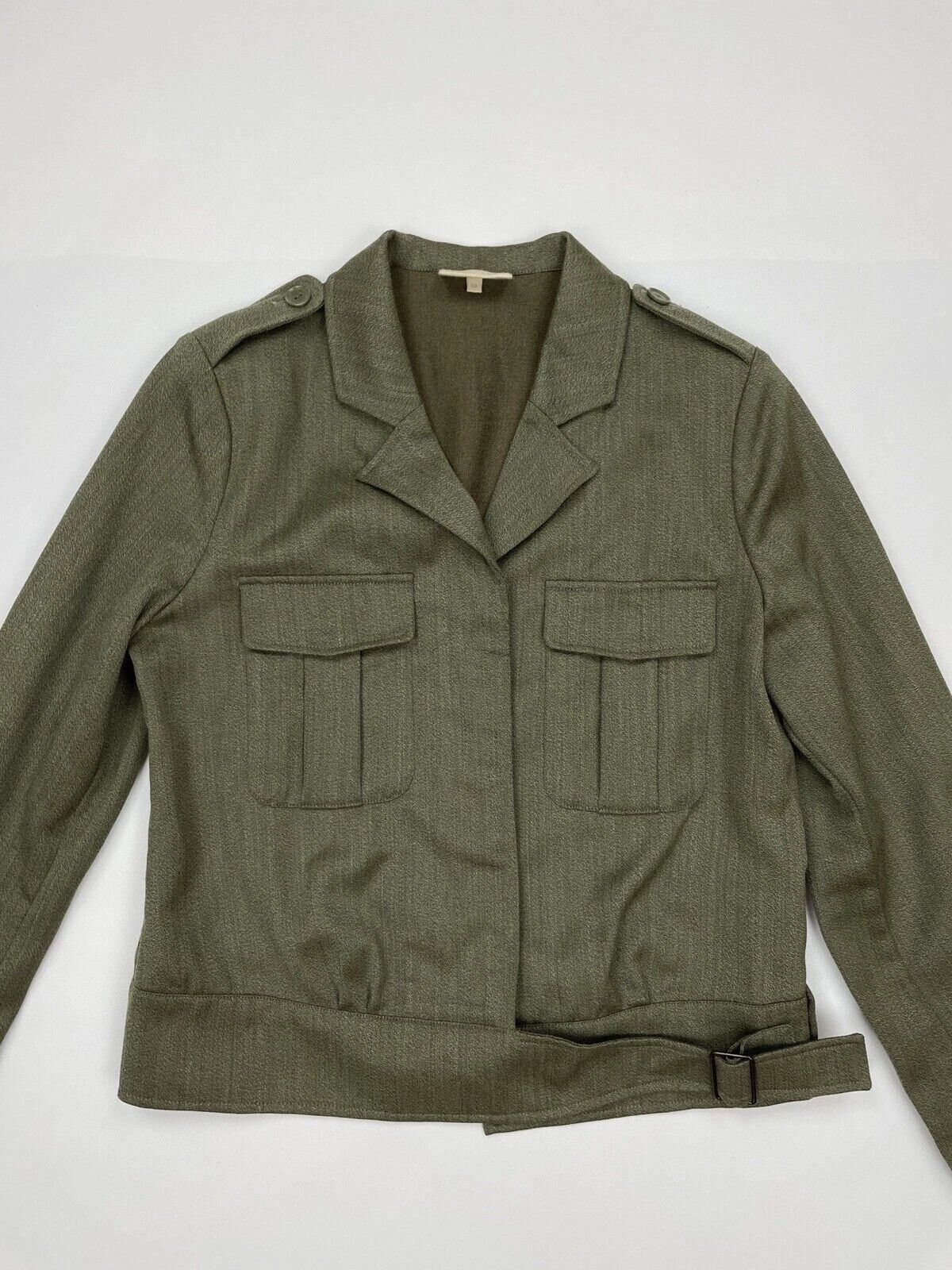 Vintage TOAST IN ARMY GREEN MILITARY WOOL BLAZER JACKET WOMENS Size L / US 10 / IT 46 - 7 Thumbnail