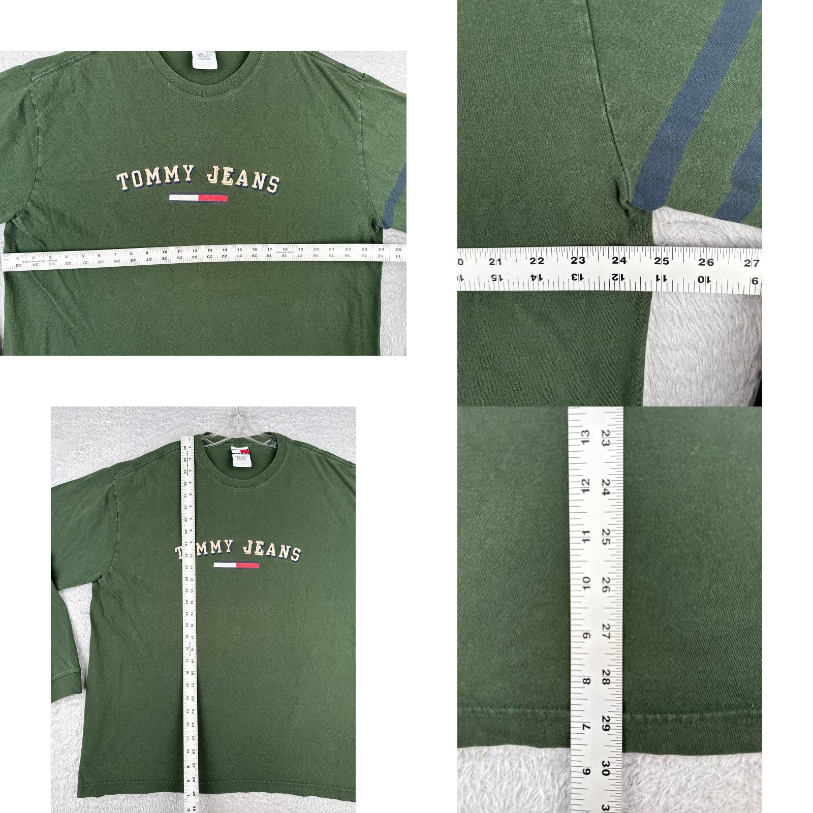 Tommy Hilfiger Tommy Hilfiger Jeans Shirt Adult XL Green Long Sleeve Crew 100% Cotton Size US XL / EU 56 / 4 - 8 Thumbnail