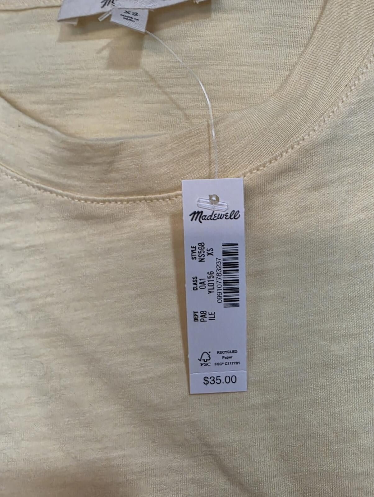 Madewell Madewell The Easy Crop Crewneck Tee in Soft Slub Size XS / US 0-2 / IT 36-38 - 3 Thumbnail