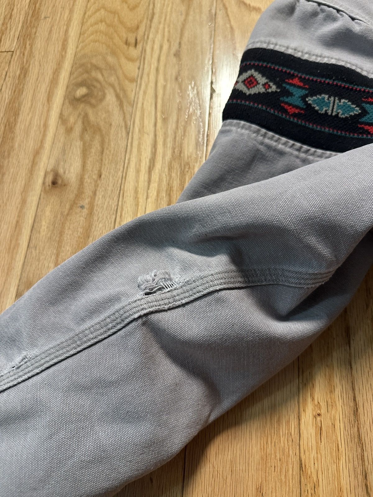 Carhartt Carhartt Aztec Grail Jacket J77CMT Grey 1999 XL Distressed Size US XL / EU 56 / 4 - 15 Thumbnail
