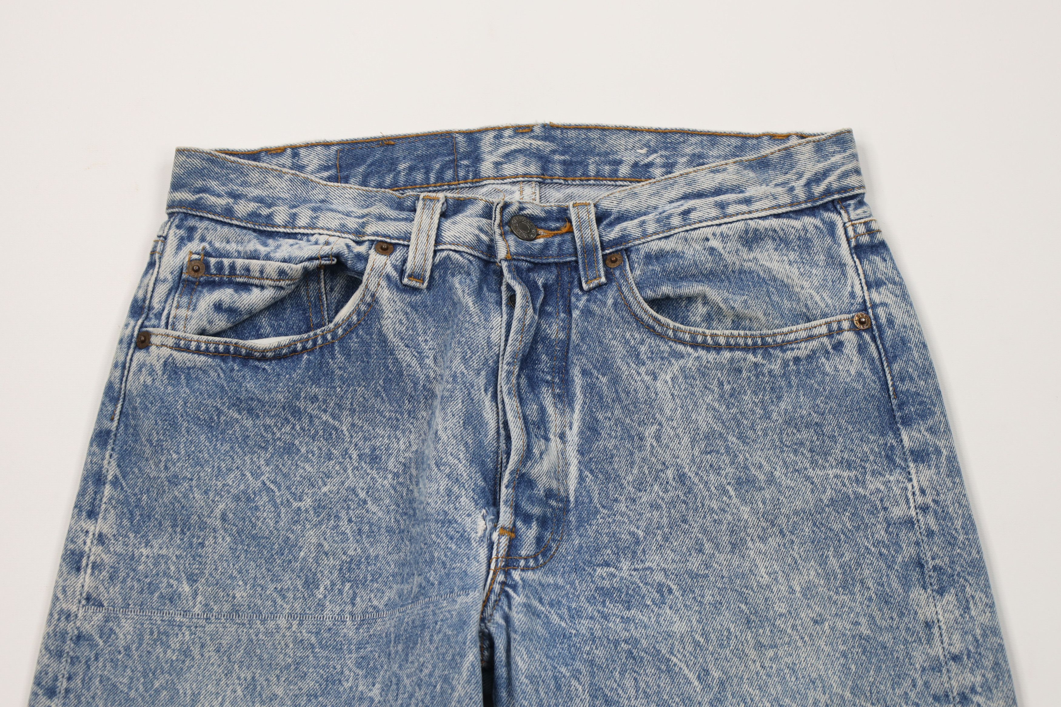 Levi's Vintage 80s Levis 501xx Button Fly Acid Wash Jeans USA Size US 30 / EU 46 - 2 Thumbnail
