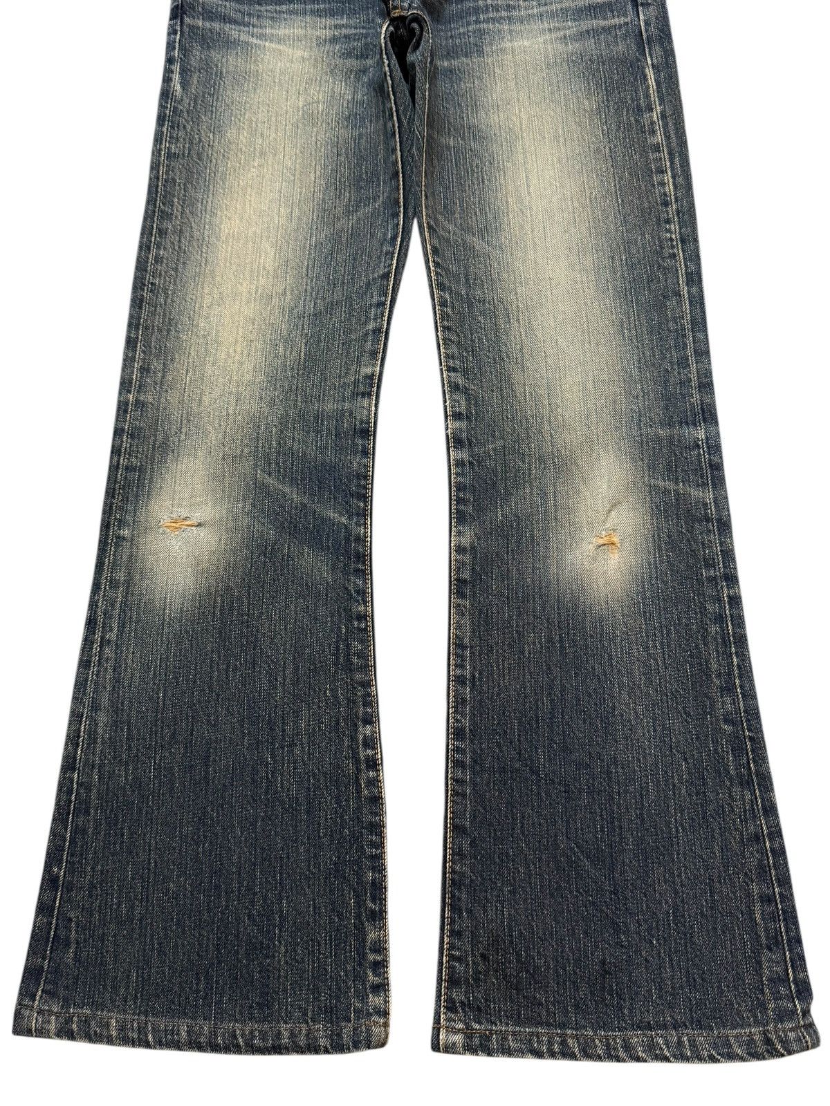 Edwin Vintage 90 Edwin 505 Blue Faded Wash Wide Leg Flare Jeans Size 28" / US 6 / IT 42 - 7 Thumbnail