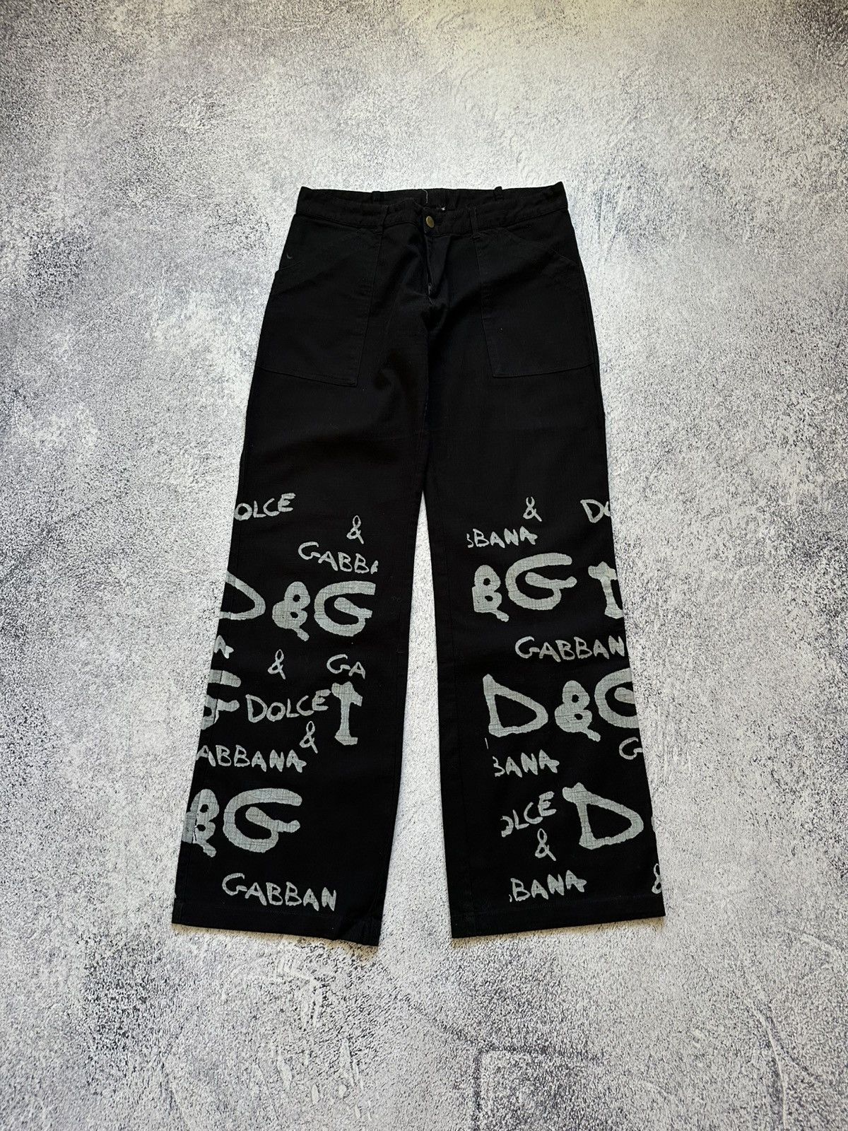 Other Vintage Dolce & Gabbana Womens Pants Big Logo Rare Y2K Sexy Size 32" / US 10 / IT 46 - 3 Thumbnail