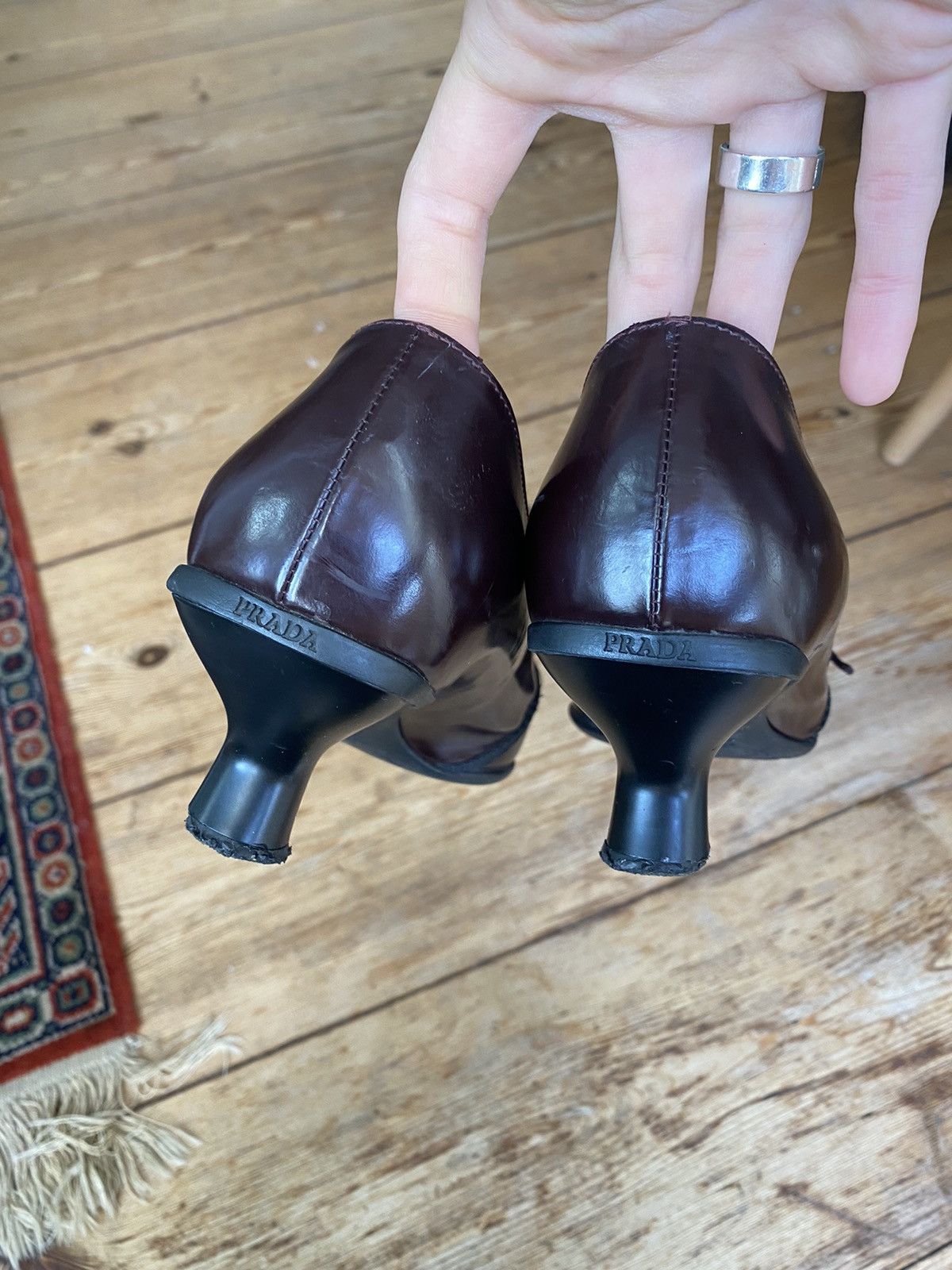 Prada Prada kitten heel leather mules Size US 11 / IT 41 - 5 Thumbnail