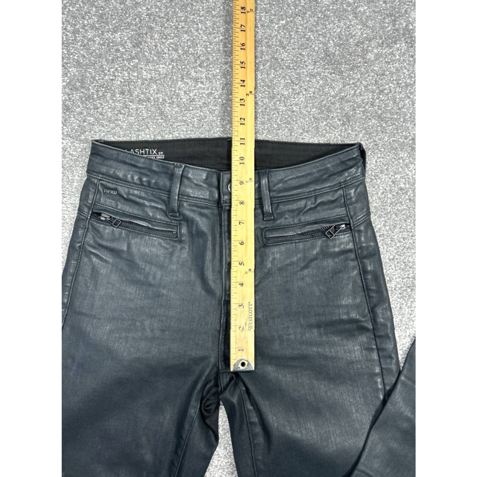 G-Star G-Star G-Star Raw Ashtix High Super Skinny Ankle Jeans Womens 27 Black Denim 27x28 Jeans Size 27" / US 4 / IT 40 - 3 Thumbnail