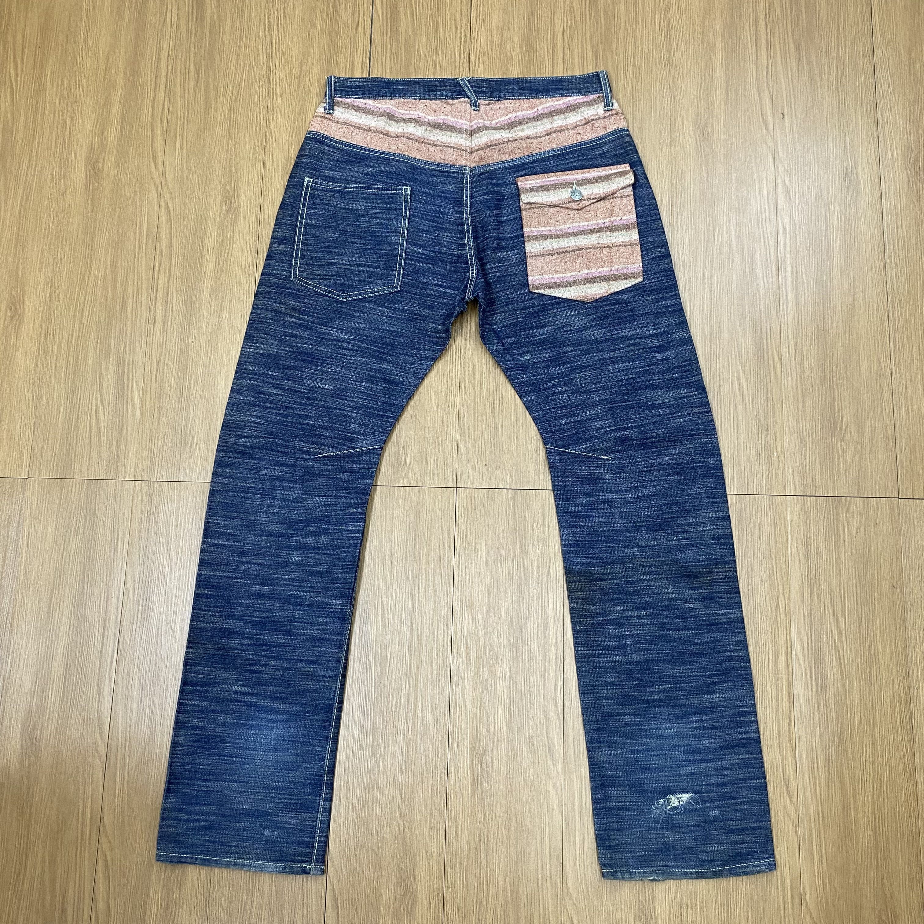 Vintage Wildkhakis Jeans Patchwork Denim CD144