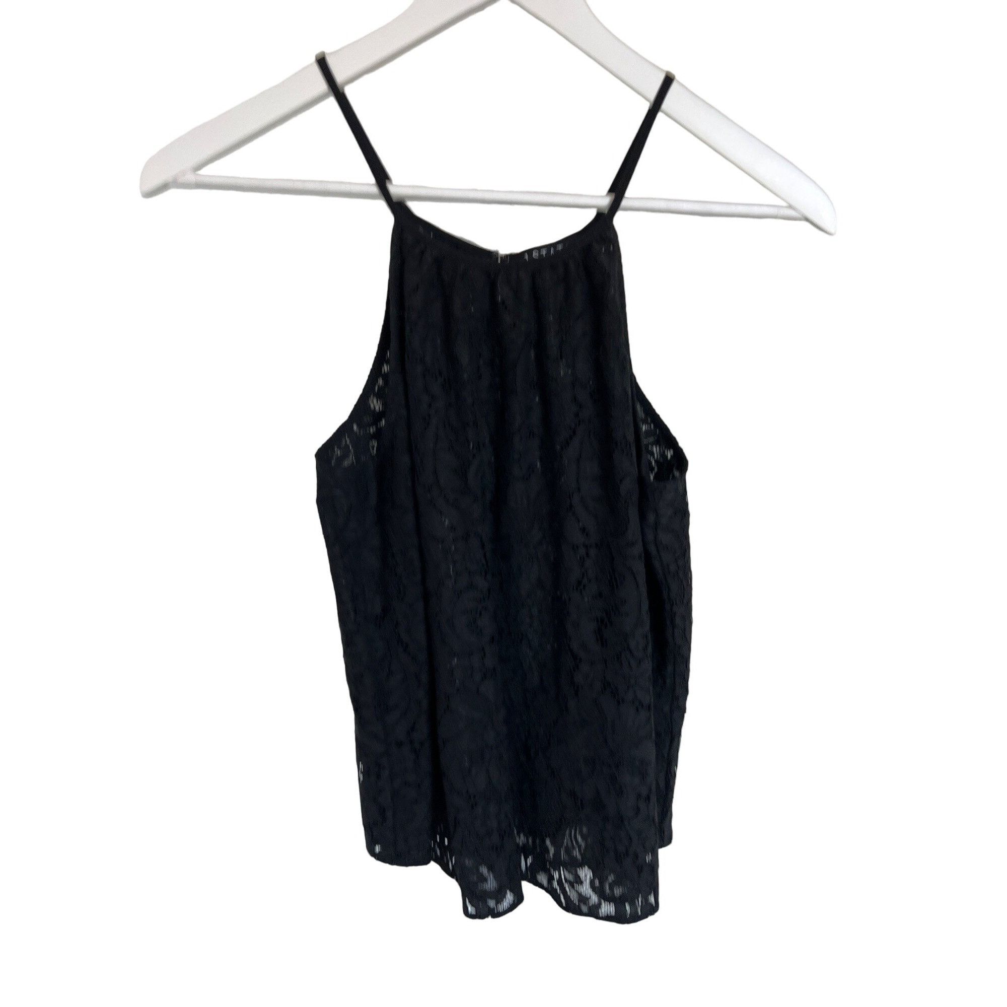 REVOLVE 1. State Black Lace Halter Top Size XS / US 0-2 / IT 36-38 - 2 Thumbnail