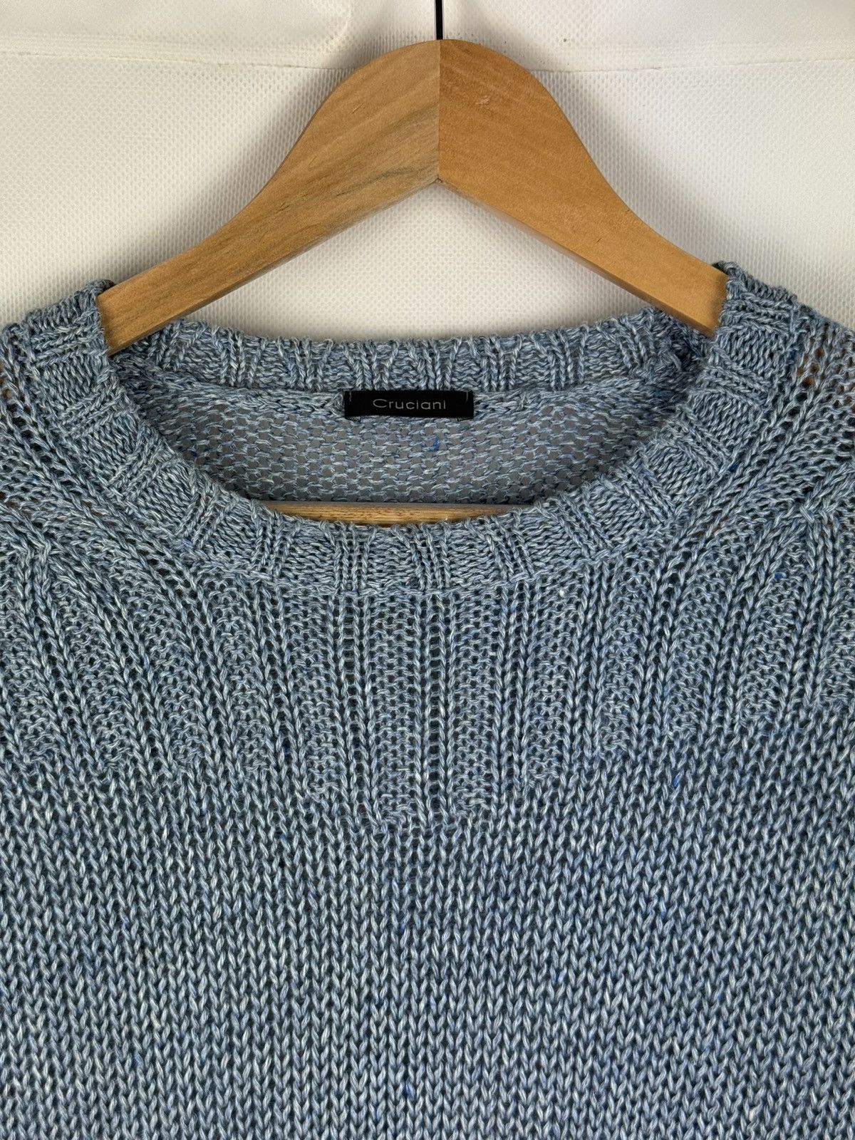 Cruciani Cruciani Men’s Linen Knitted Crewneck Sweater Pullover Size US L / EU 52-54 / 3 - 8 Thumbnail