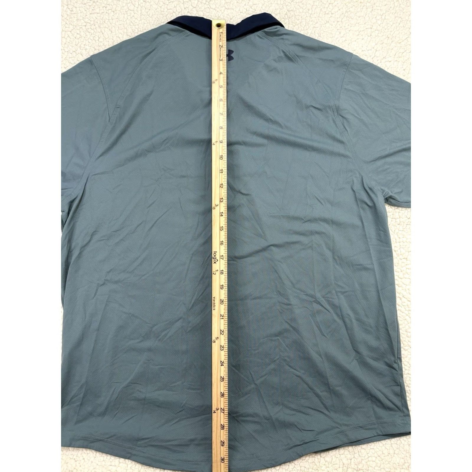 Under Armour Under Armour Iso-Chill Polo Mens 2XL Teal Navy Blue Short Sleeve Golf Shirt Heatgear Regular Fit Size US XXL / EU 58 / 5 - 7 Thumbnail