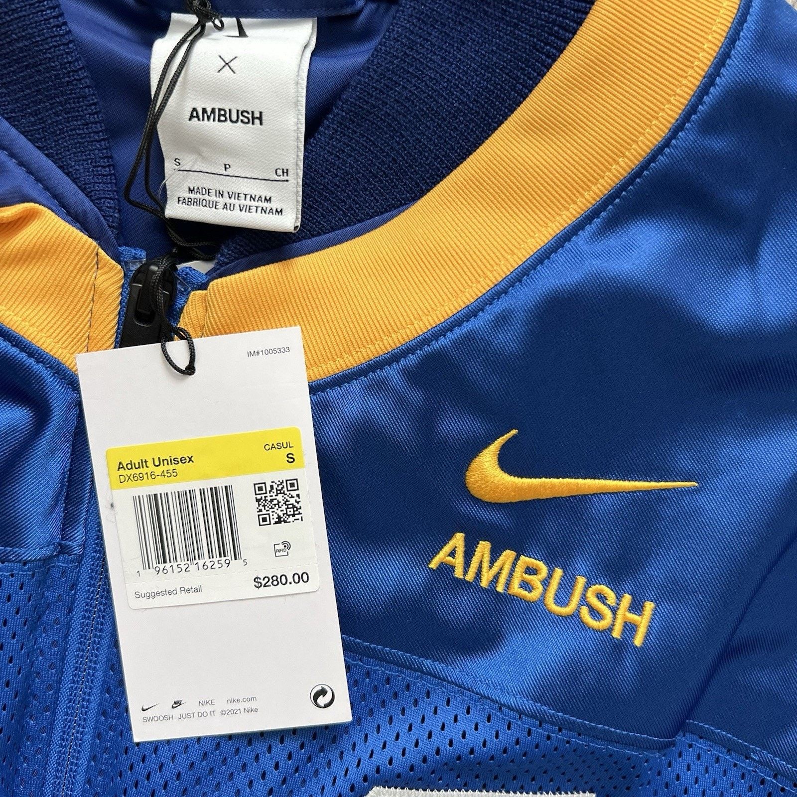 Nike Nike x AMBUSH Football Jacket Deep Royal Blue Size US S / EU 44-46 / 1 - 9 Thumbnail