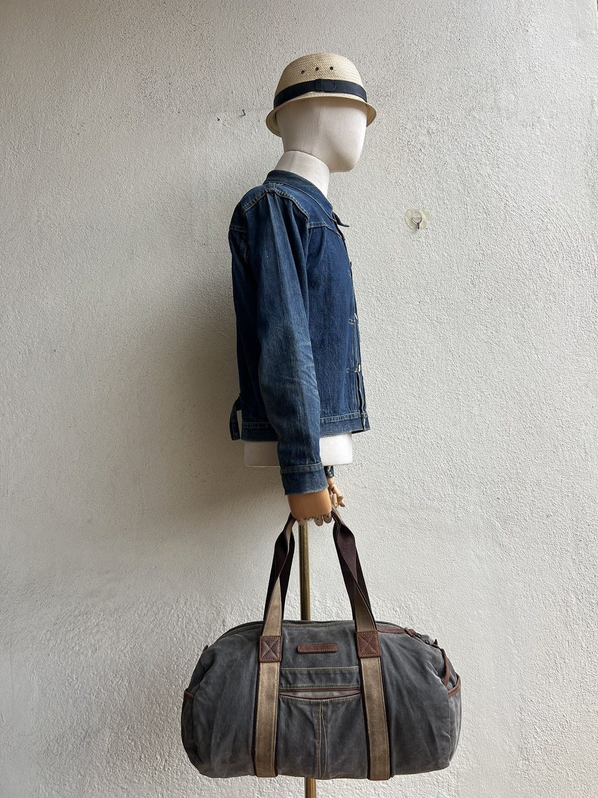 MasterPiece Vintage Masterpiece Japan Sun Fade Distressed Boston Bag Size ONE SIZE - 3 Thumbnail