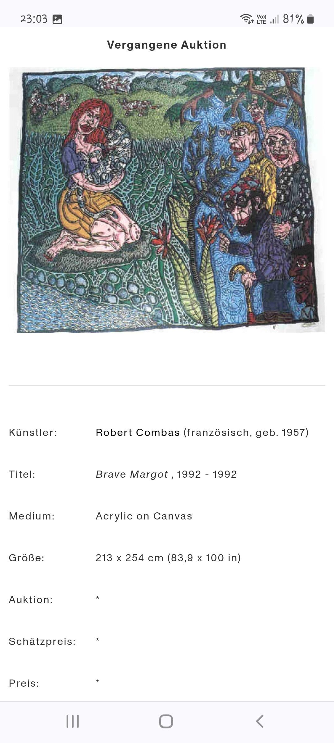 Vintage Robert Combas Brave Margot 1992 T-Shirt Size US M / EU 48-50 / 2 - 10 Thumbnail