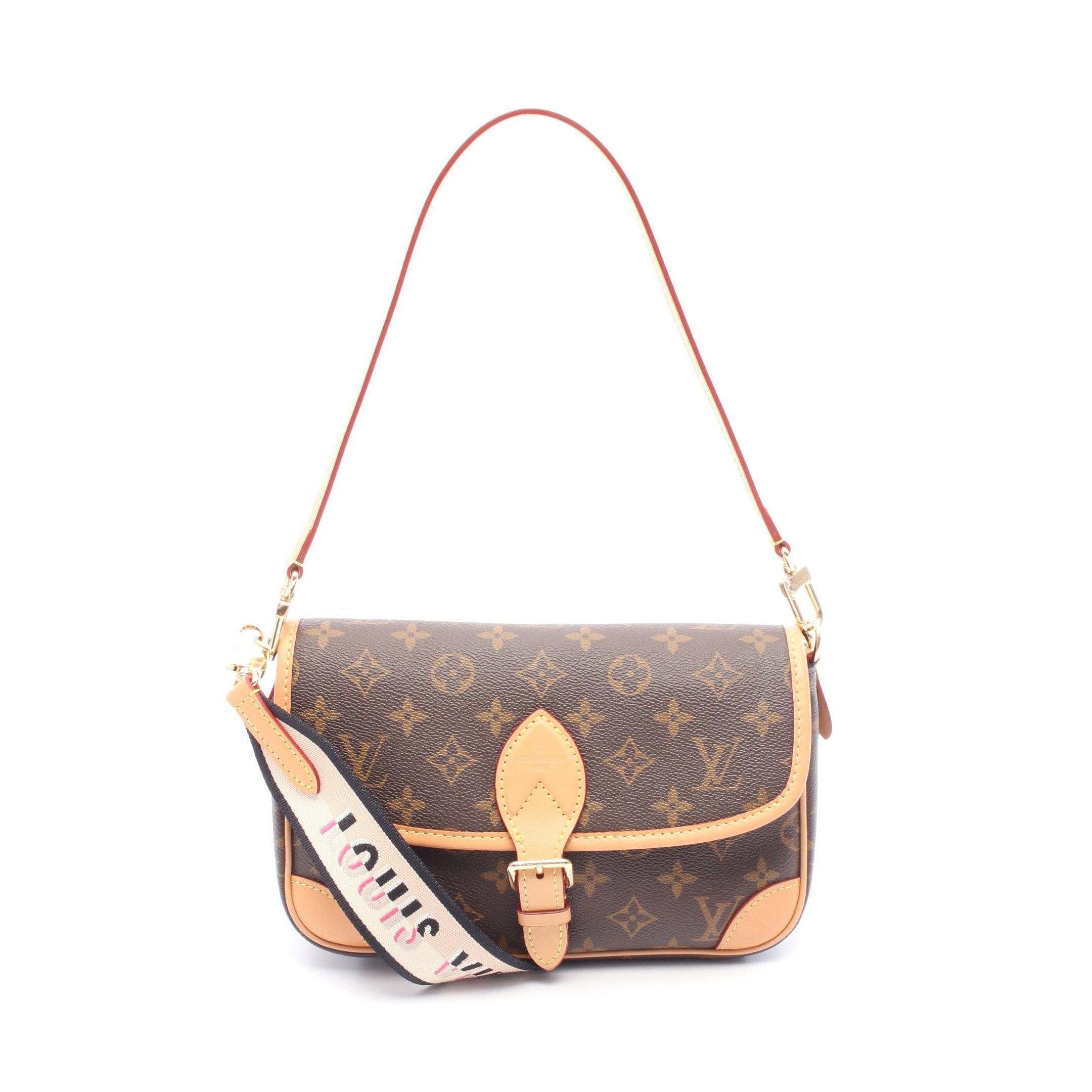 Louis Vuitton Diane Nm Pm Monogram Shoulder Bag Leather Brown, Women's