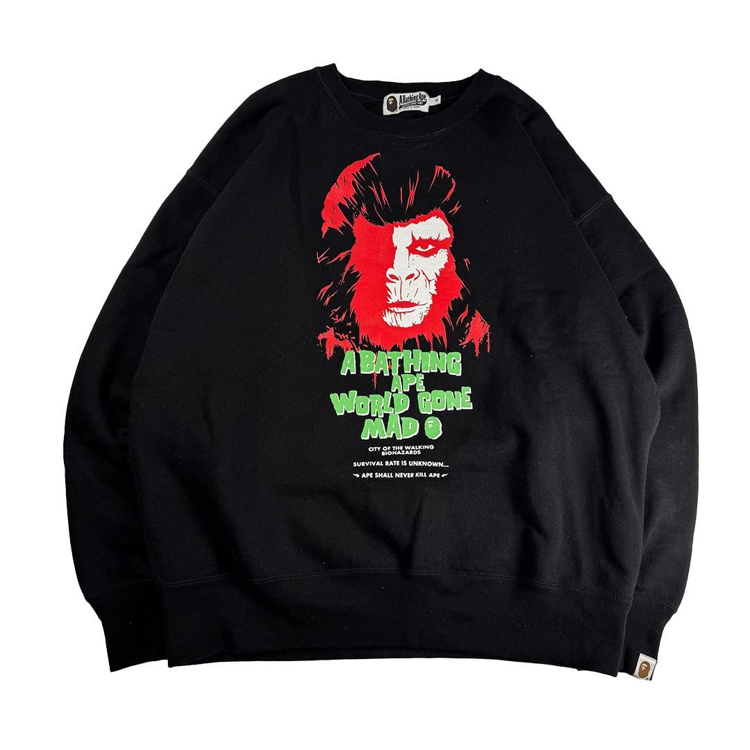 Bape BAPE Horror Logo Black Sweater (M) Size US M / EU 48-50 / 2 - 1 Thumbnail