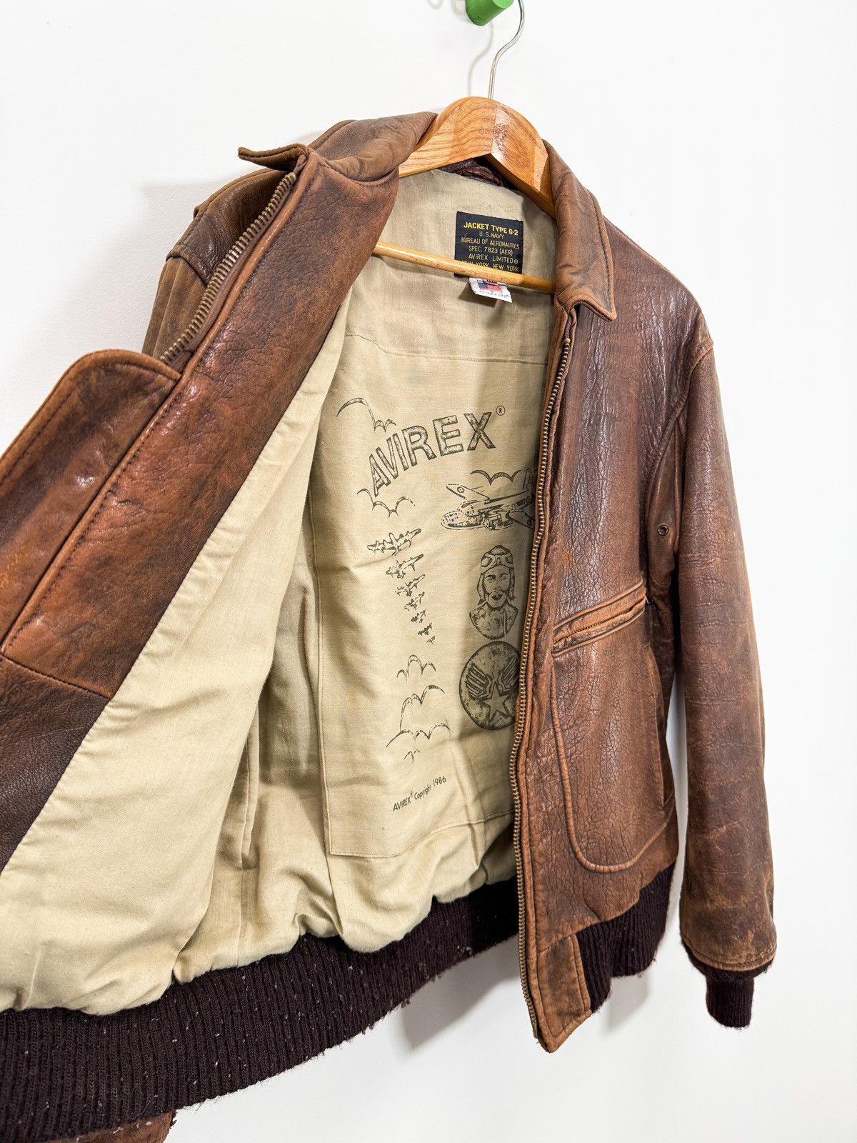 Avirex × Vintage Vintage 1980s G2 Avirex Leather Jacket Size 42 Size US L / EU 52-54 / 3 - 5 Thumbnail