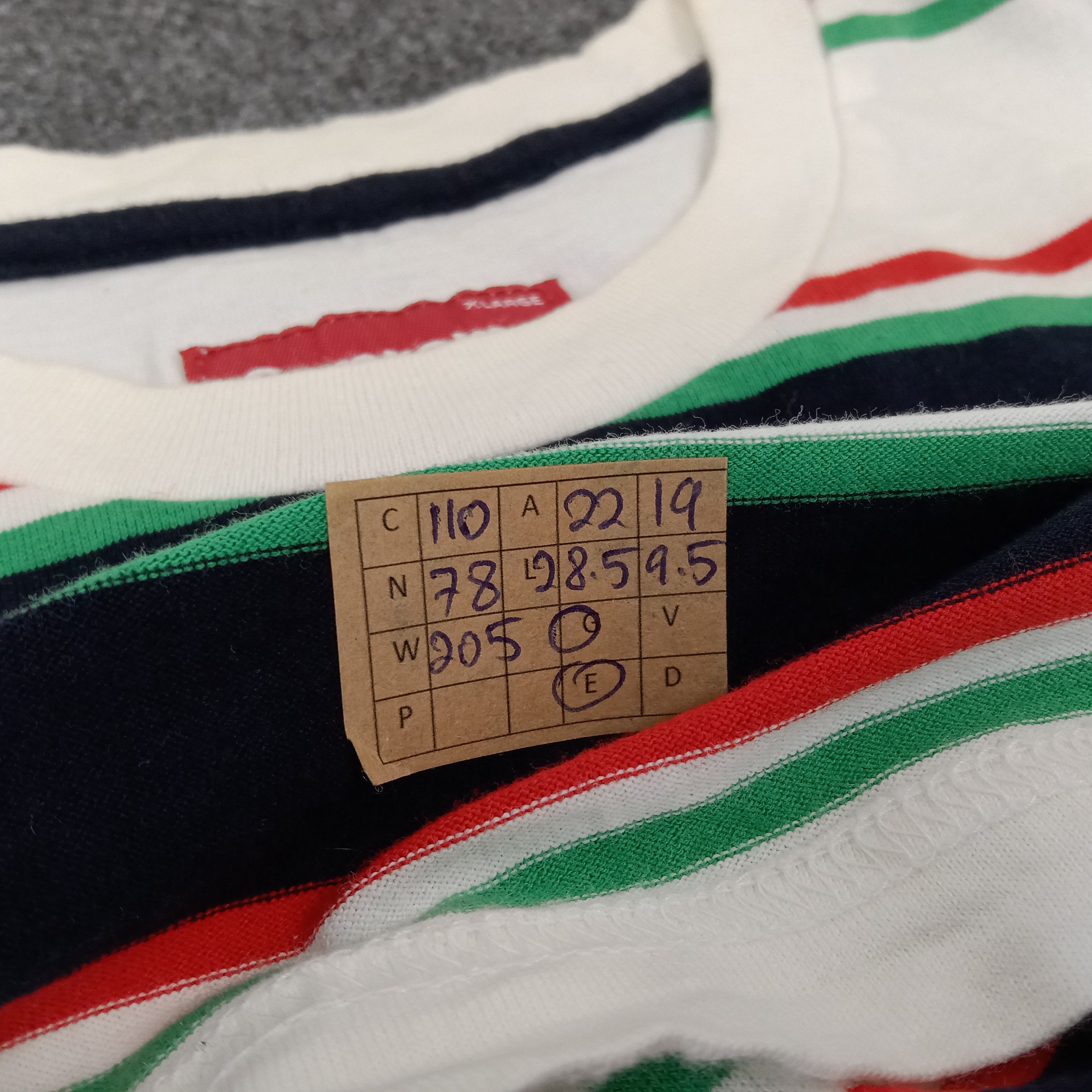 Supreme × Vintage Supreme Streetwear Style Stripes Tshirt Size US L / EU 52-54 / 3 - 7 Thumbnail