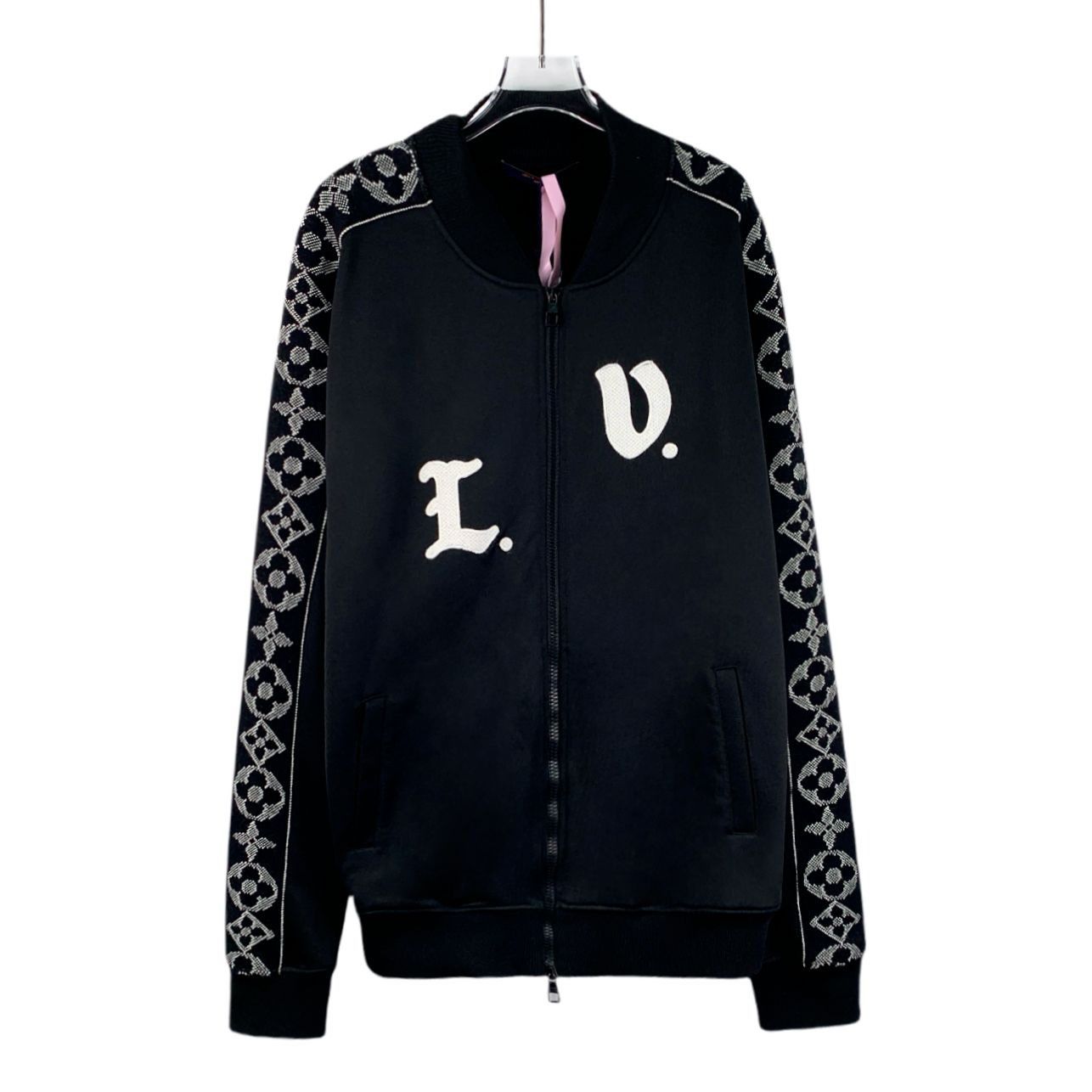 Louis Vuitton Louis Vuitton LV Black Side Logo Printed Stand-Up Collar Zip Size US XXL / EU 58 / 5 - 1 Thumbnail