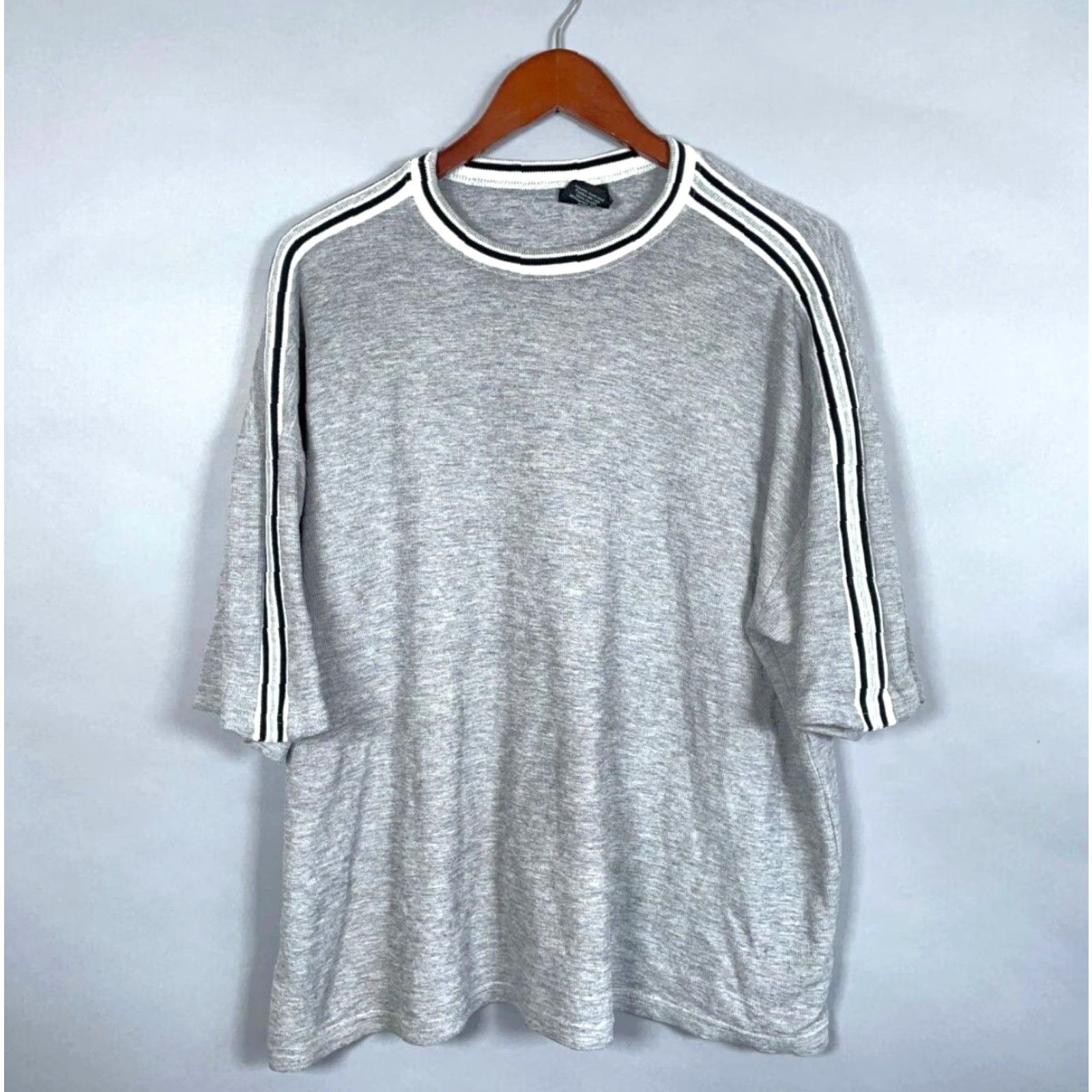Vintage VINTAGE Left Coast T-Shirt Adult Large Gray Knit USA Made Knit 90s Preppy Shirt Mens Size US L / EU 52-54 / 3 - 2 Thumbnail