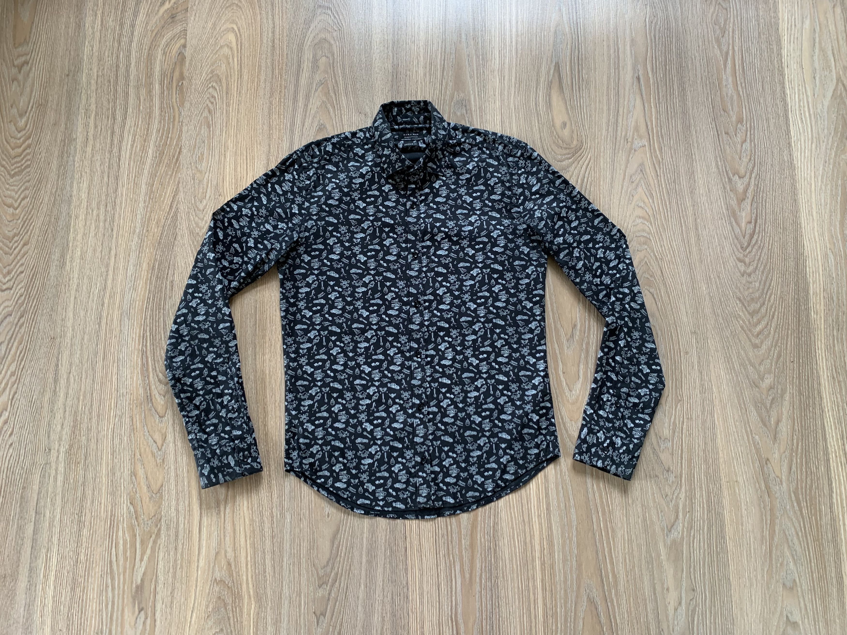 Zara Zara Long Sleeve Printed Shirt Size US M / EU 48-50 / 2 - 1 Thumbnail