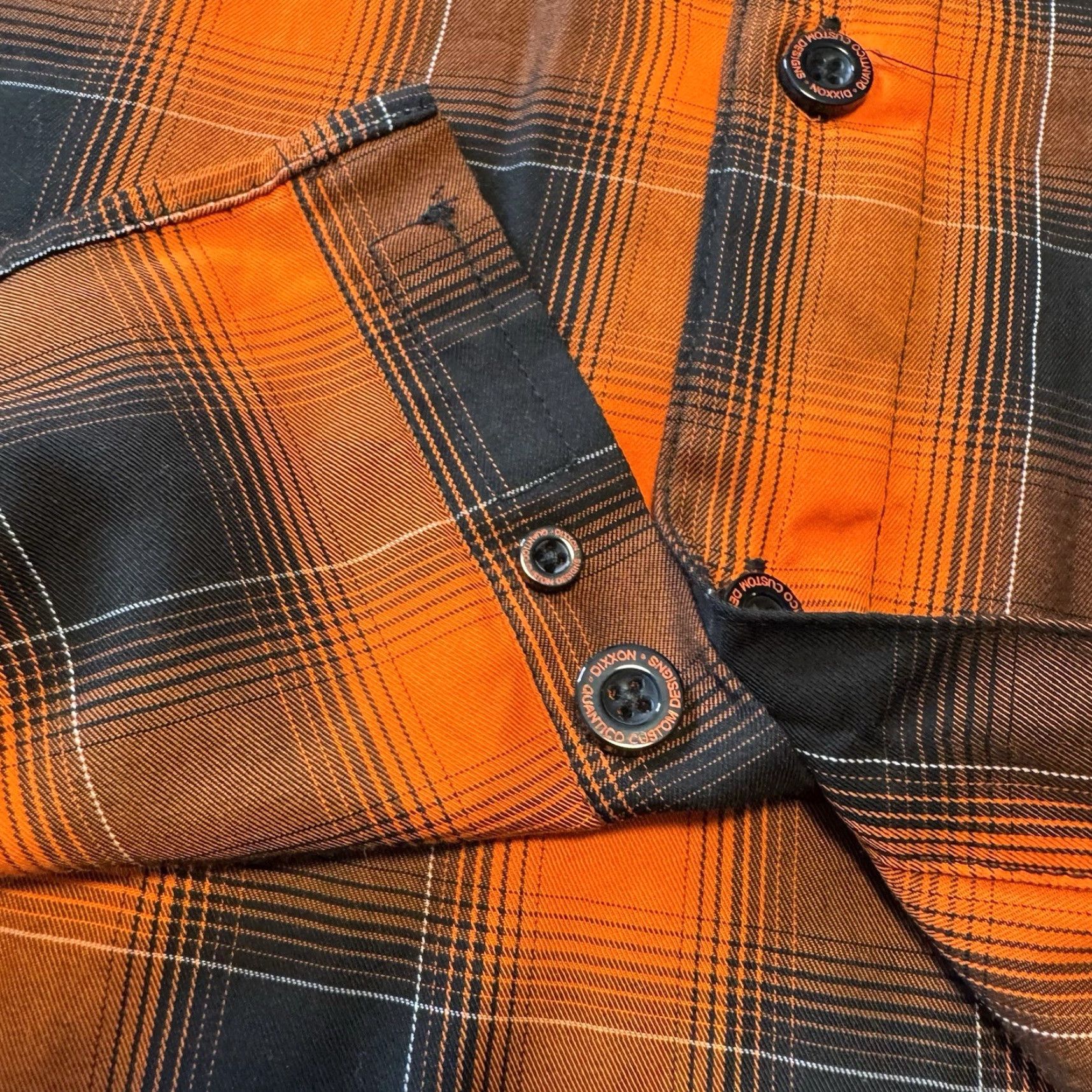 Vintage Dixxon Shirt Mens XS Orange The Trifecta Flannel Plaid Low Rider West Coast Shirt Casual Travel Workwear Pocket Button-Up Short Sleeve Size US XS / EU 42 / 0 - 5 Thumbnail