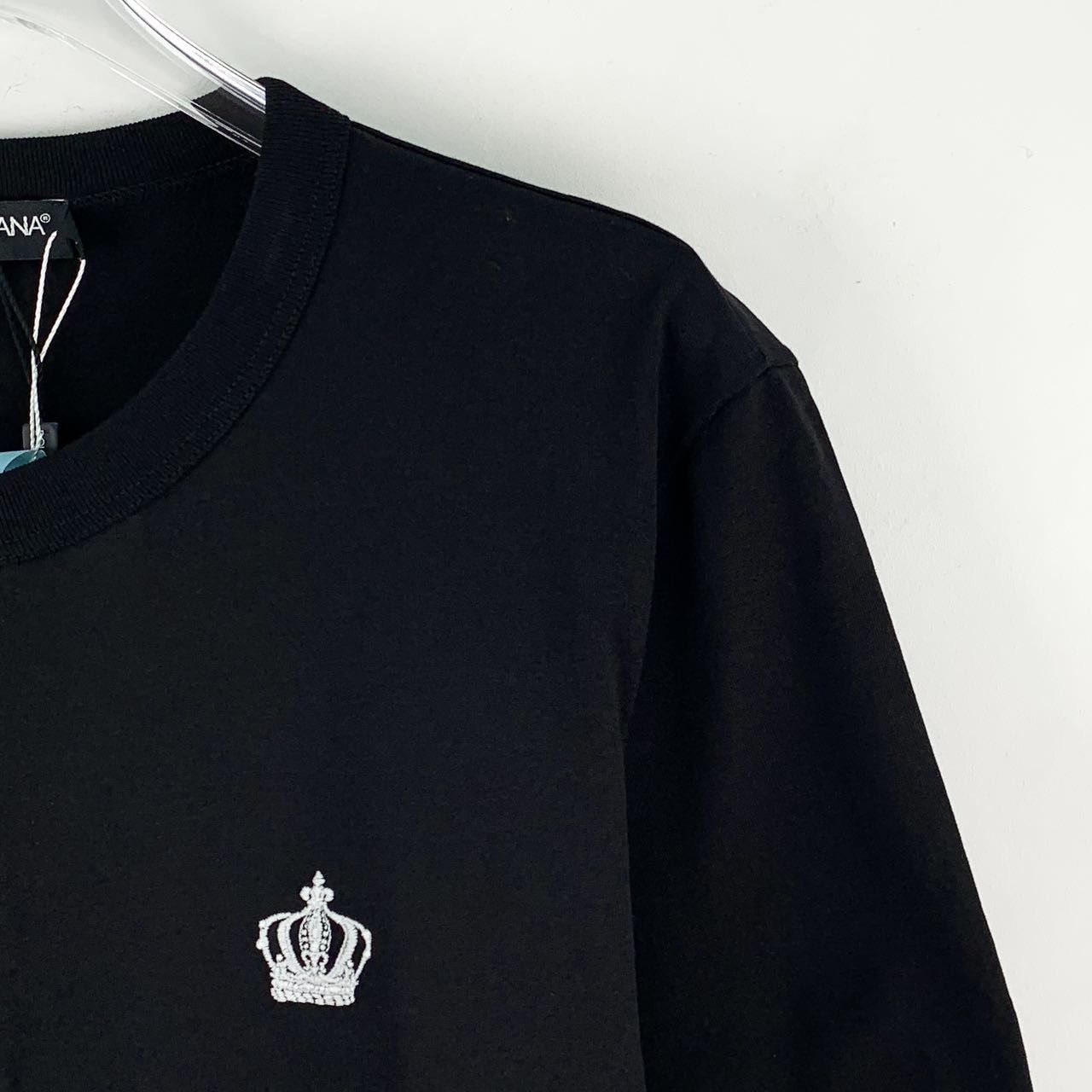 Dolce & Gabbana Dolce & Gabbana Black Crown Embroidered Short Sleeve K26WX Size US XS / EU 42 / 0 - 3 Thumbnail