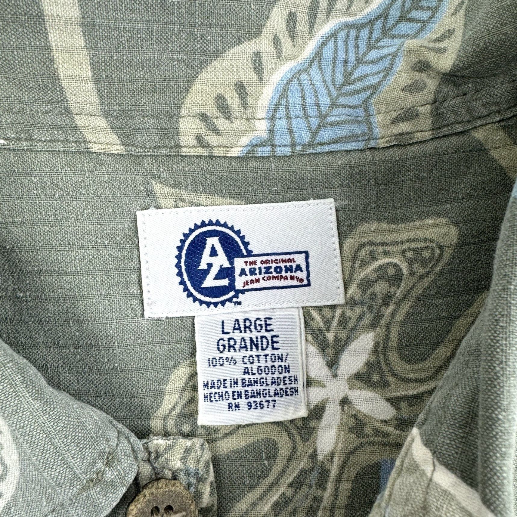 Vintage VINTAGE Arizona Jeans Button-Up Shirt Mens Large Green Outdoor 90s Y2K Arizona Jeans Regular Short Sleeve Button Up Shirt Size US L / EU 52-54 / 3 - 3 Thumbnail