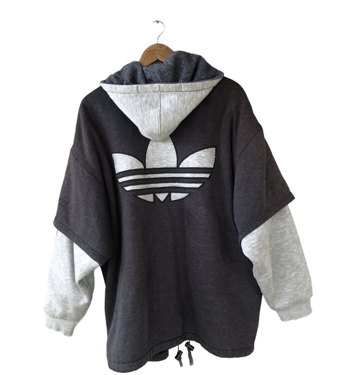 Adidas × Vintage VINTAGE ADIDAS THREE STRIPED HOODIE RAP FASHION Size US L / EU 52-54 / 3 - 2 Thumbnail