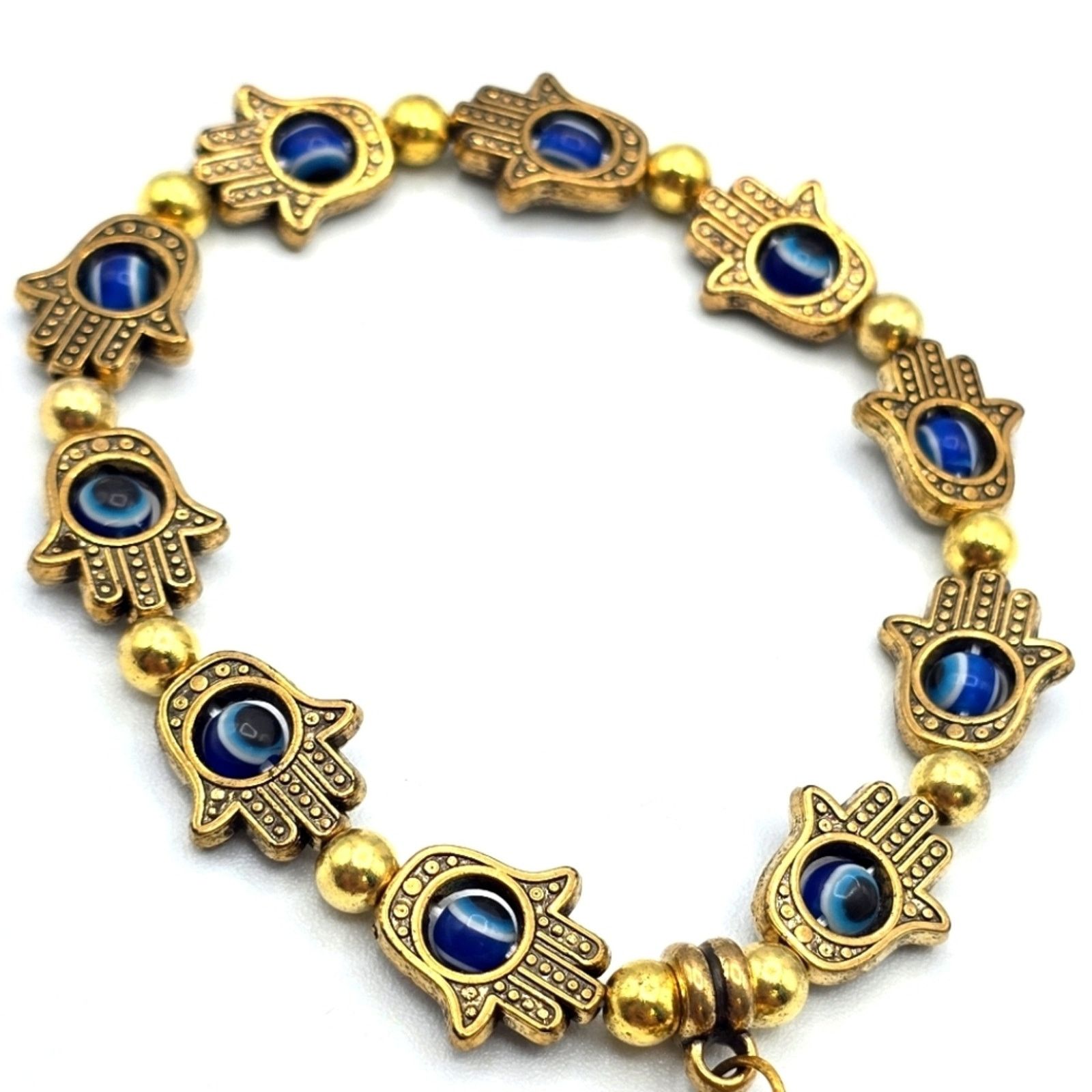 Other Evil Eye Owl Gold Bead Fashion Bracelet Charm Jewelry Size ONE SIZE - 3 Thumbnail