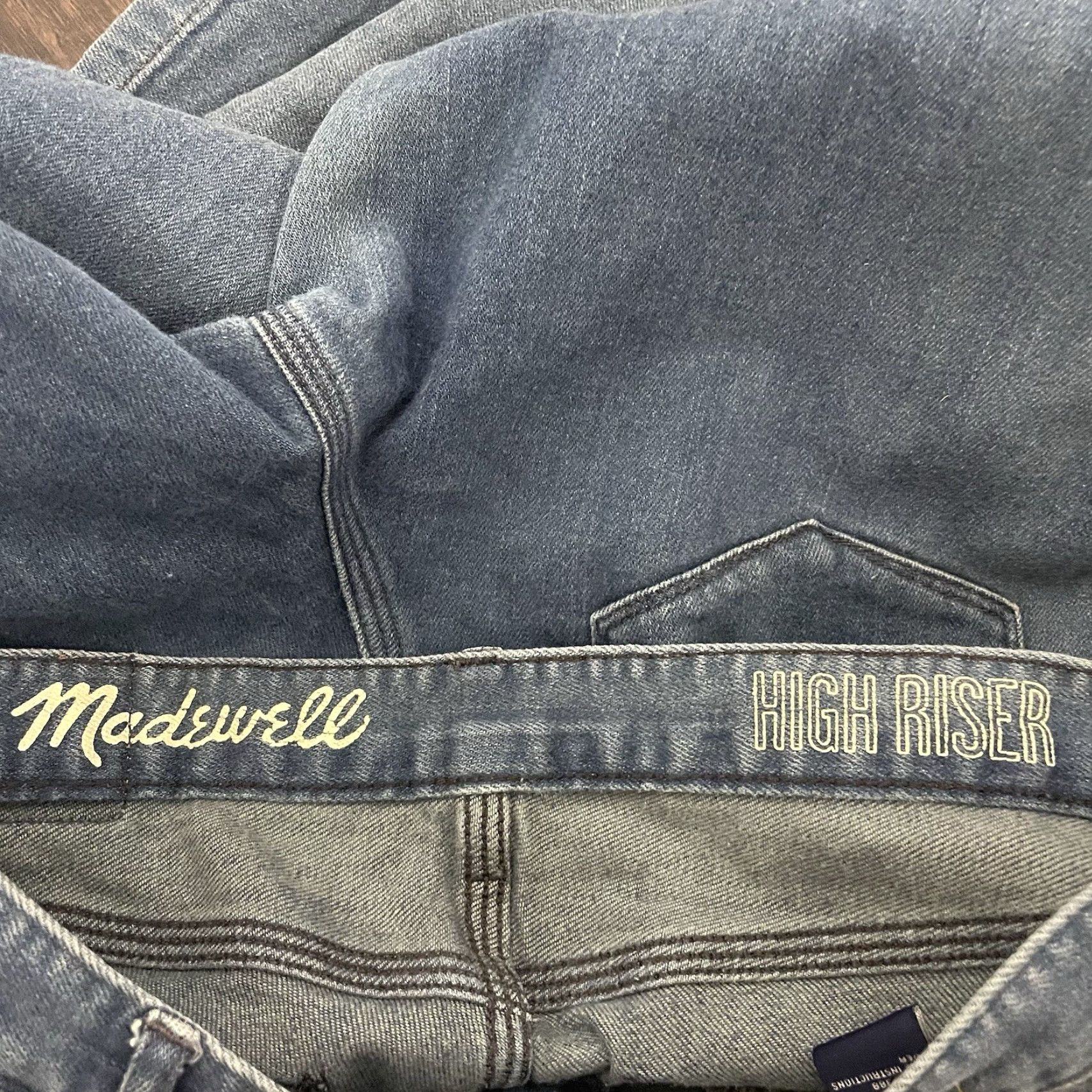 Madewell Madewell Jeans Womens 28x32 Blue High Riser Cotton Blend Size 28" / US 6 / IT 42 - 4 Thumbnail