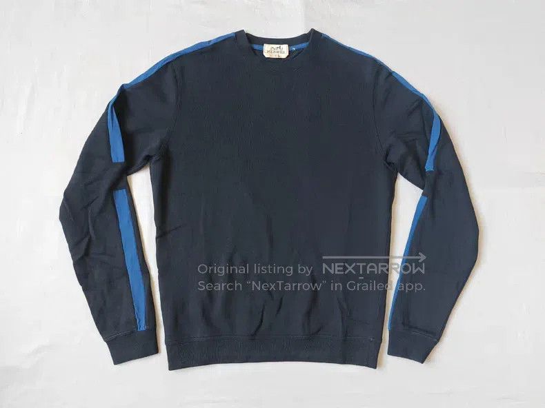 Hermes Hermes Round-neck hooded sweatshirt, deep blue, thick and Size US S / EU 44-46 / 1 - 1 Thumbnail